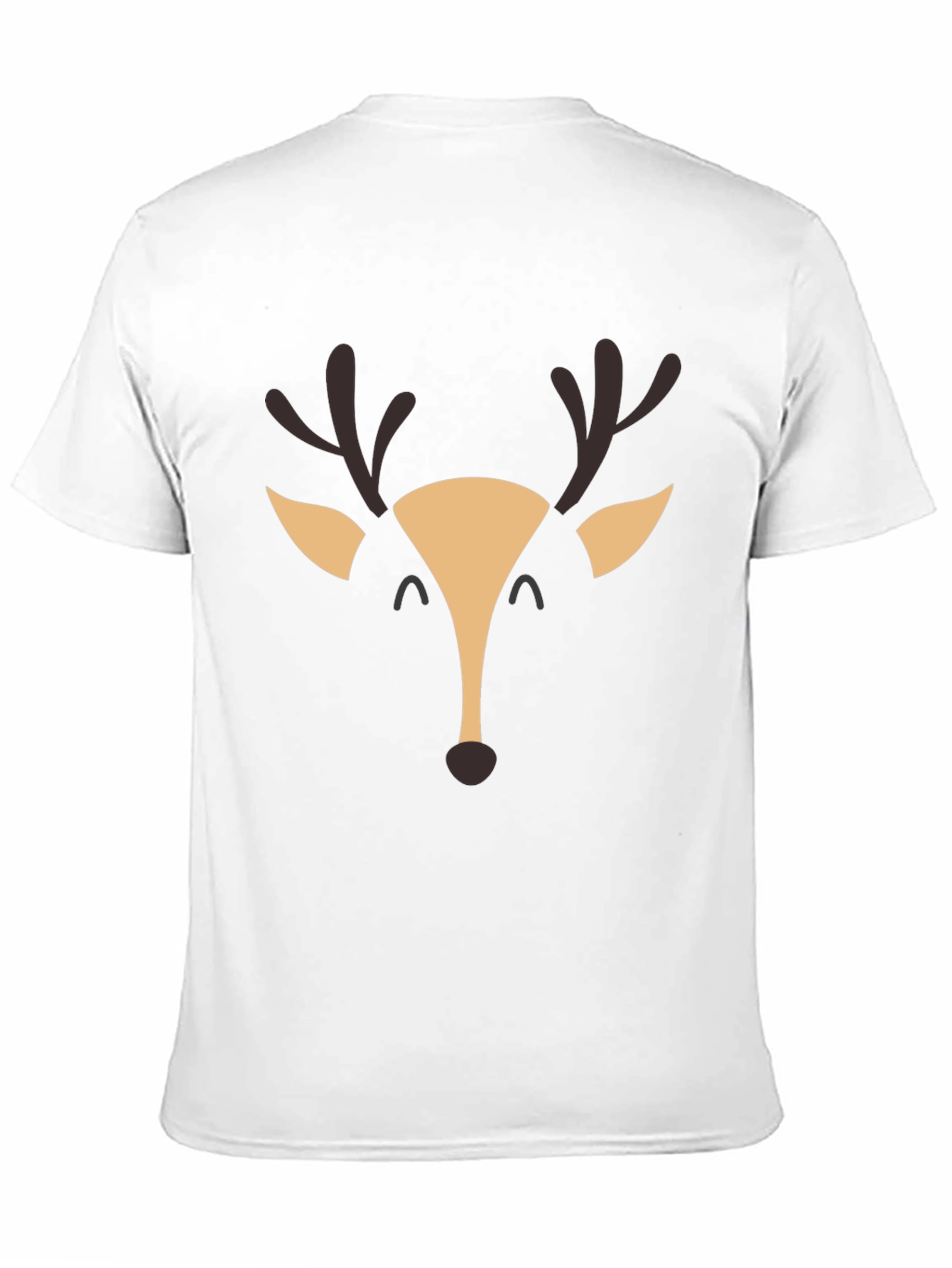 Black Reindeer Graphic Tee - Black Cotton Blend Shirt view 11