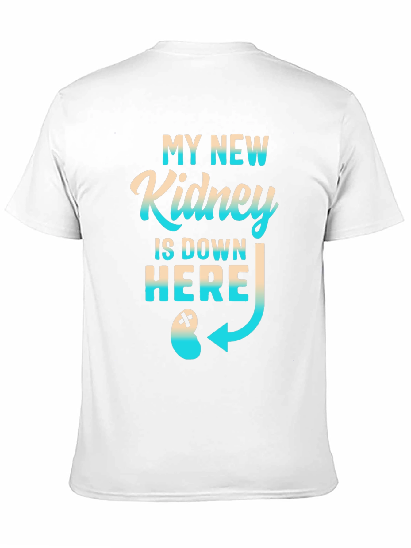 Black My New Kidney Funny Transplant T-Shirt view 11