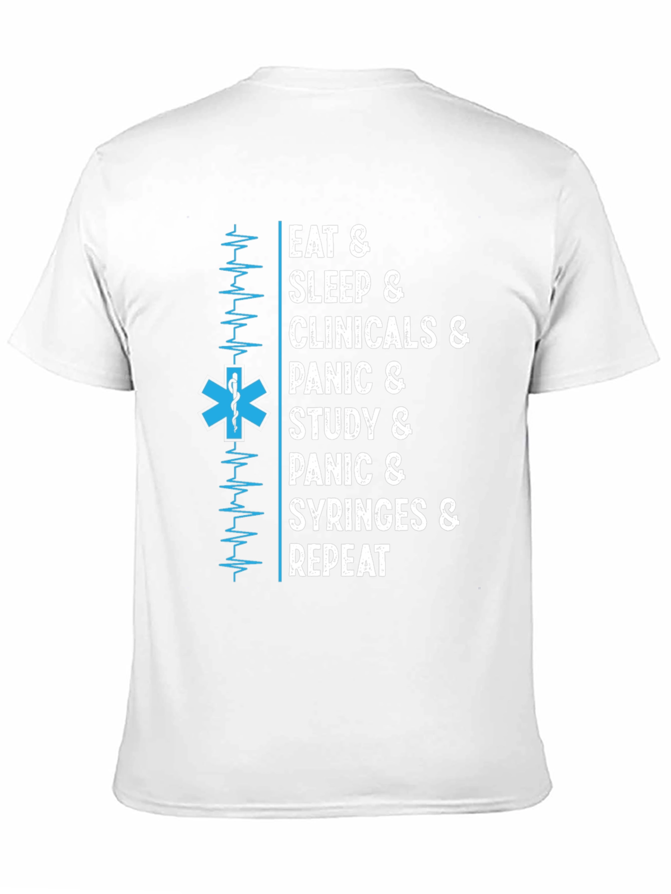 Black Eat Sleep Clinicals T-Shirt - Medical Student Tee view 11