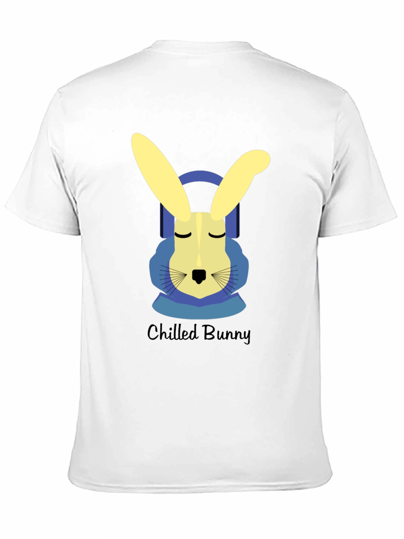 Black Chilled Bunny Graphic Tee - Black Cotton T-Shirt view 11