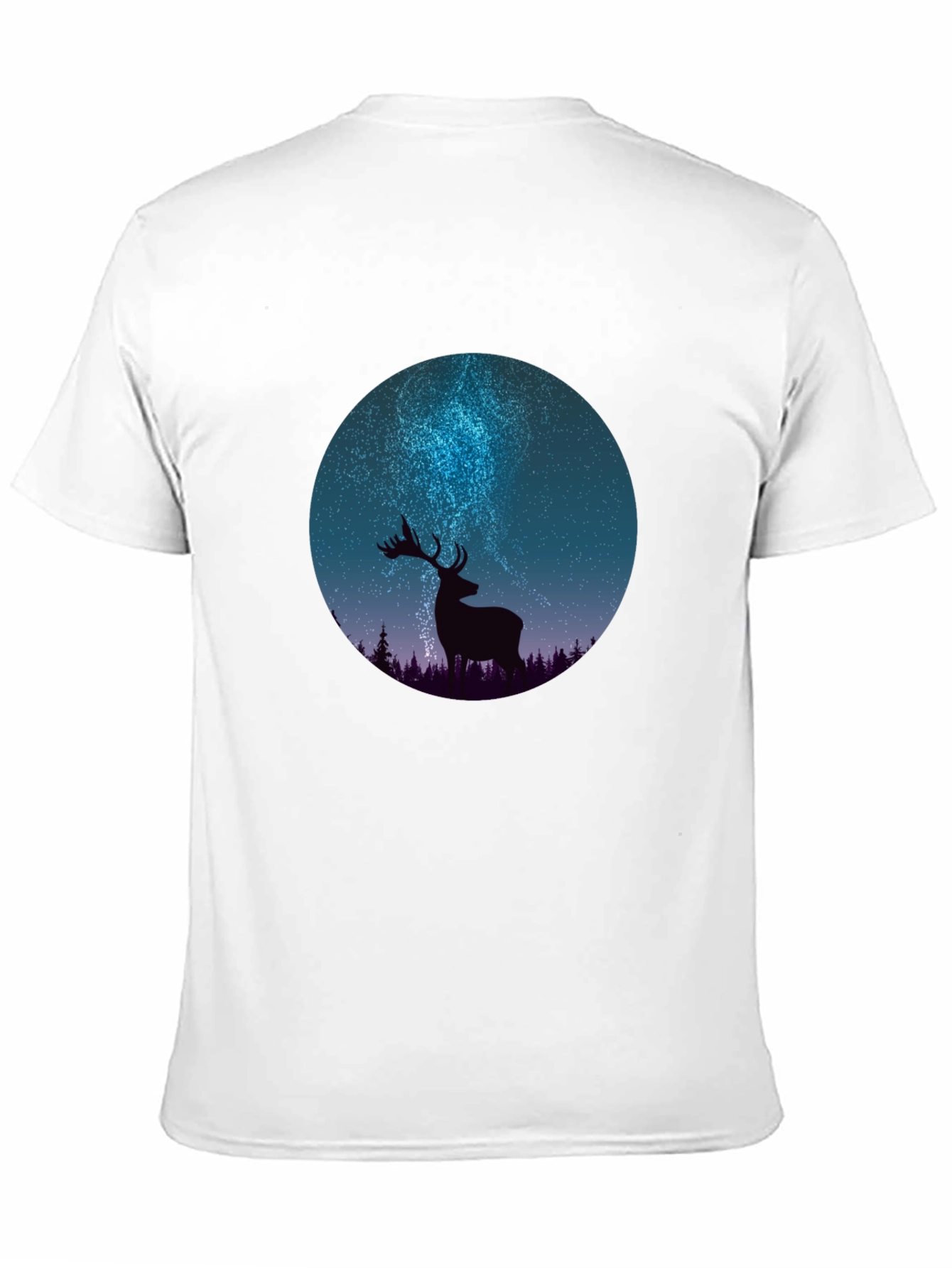 Black Deer Silhouette Graphic Tee - Men's Black T-Shirt view 11