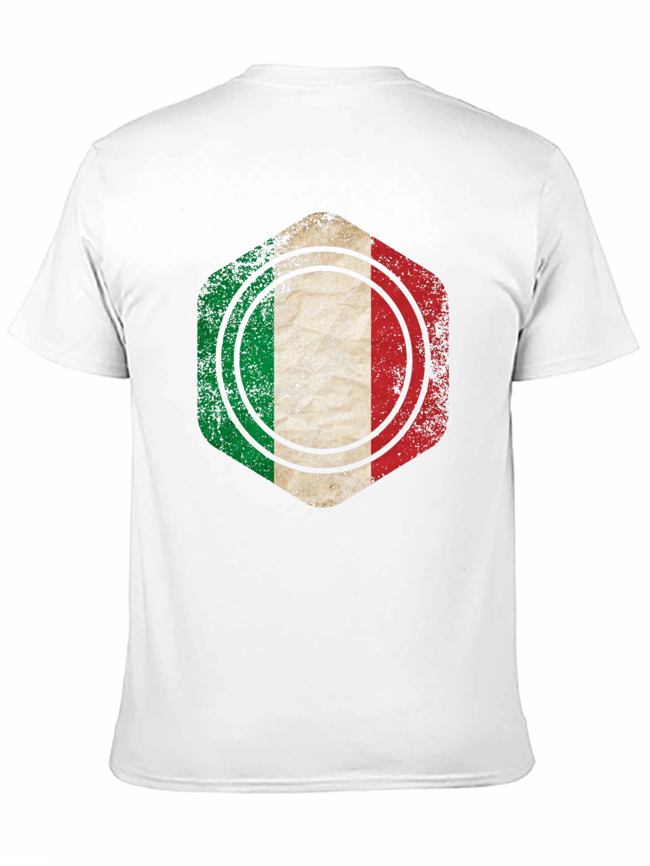 Black Italian Flag Graphic T-Shirt - Black Cotton Tee view 11