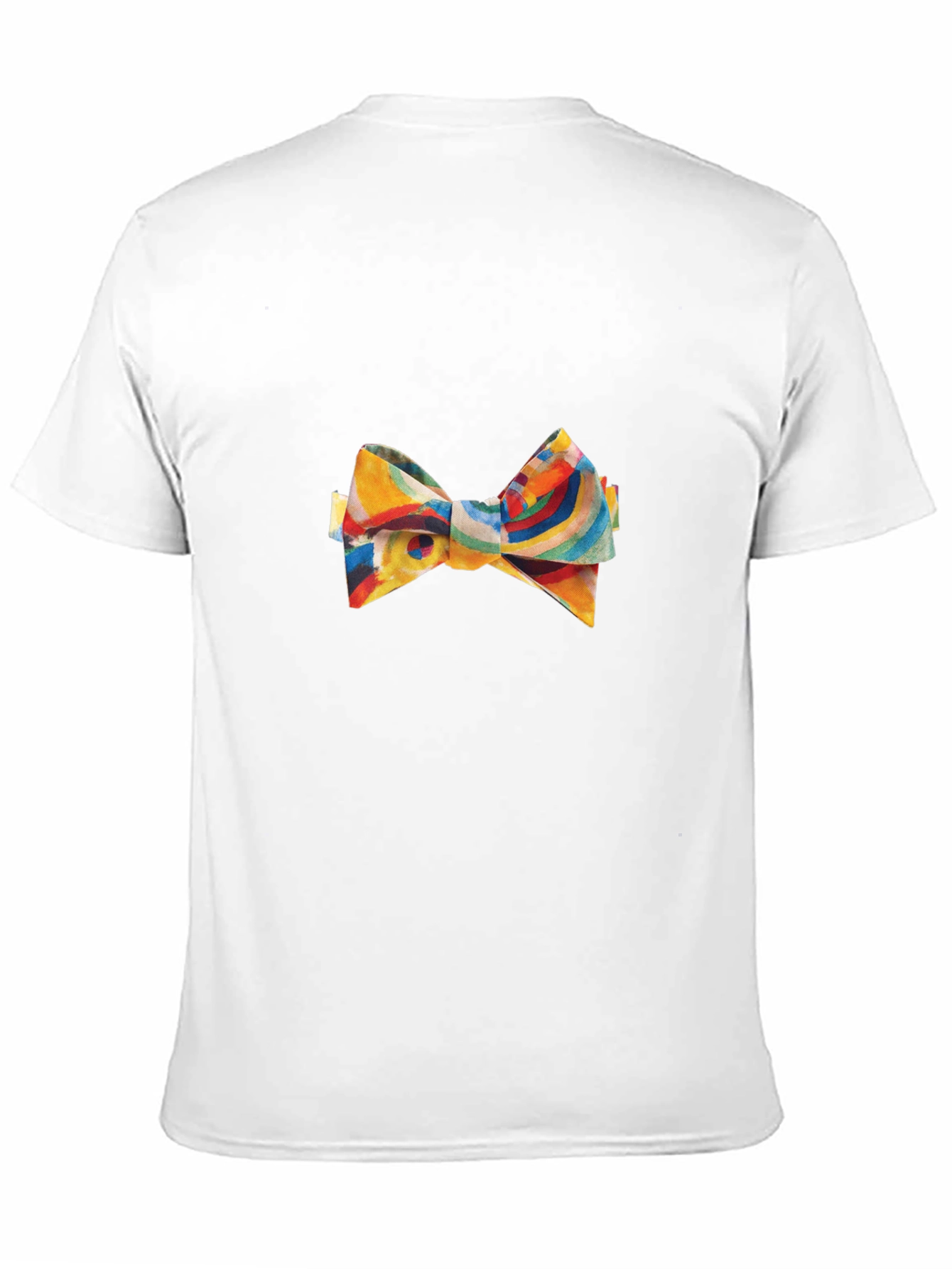 Black Abstract Bow Tie Graphic Black Tee view 11