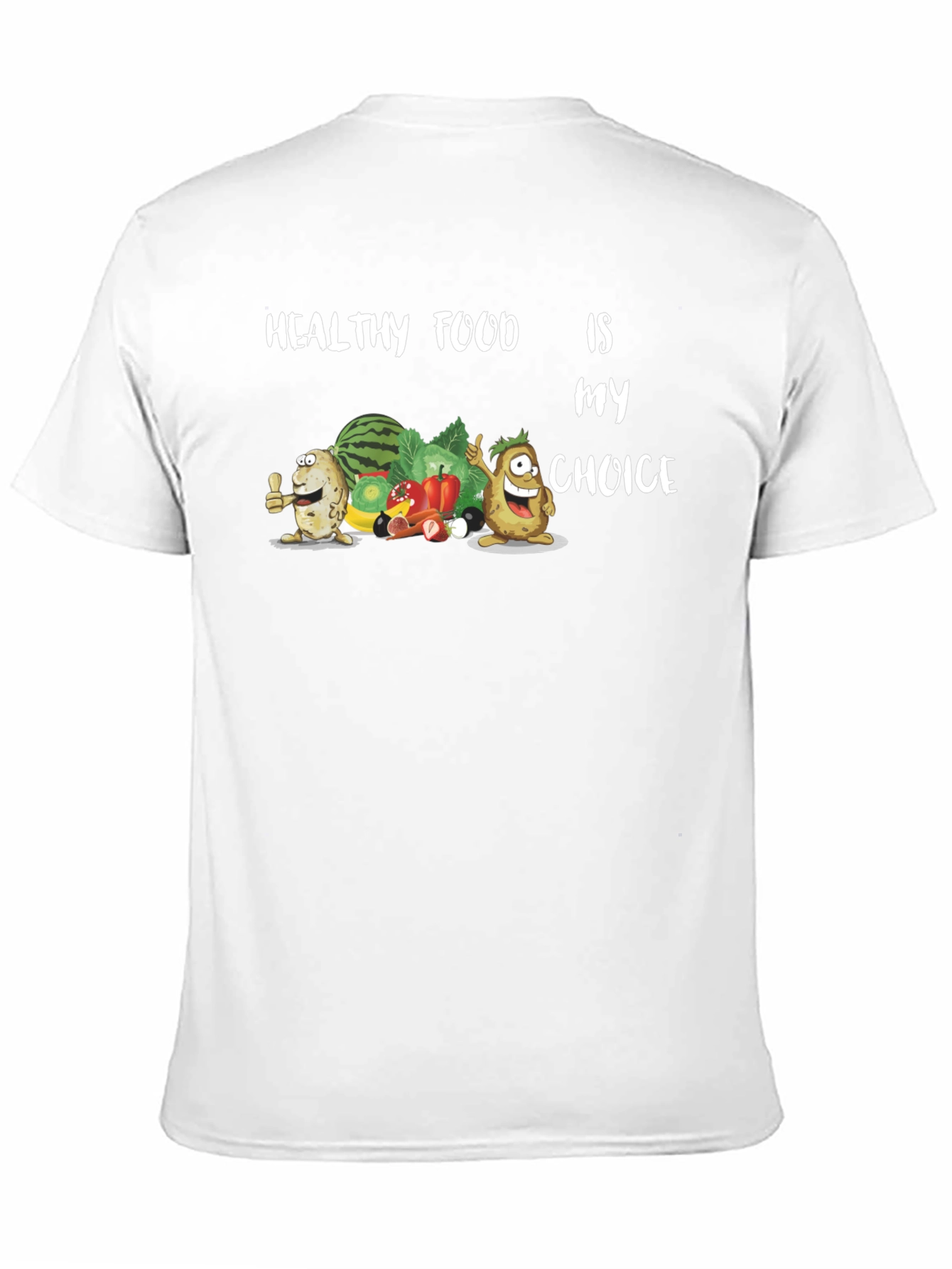 Black Healthy Food Choice T-Shirt - Black view 11