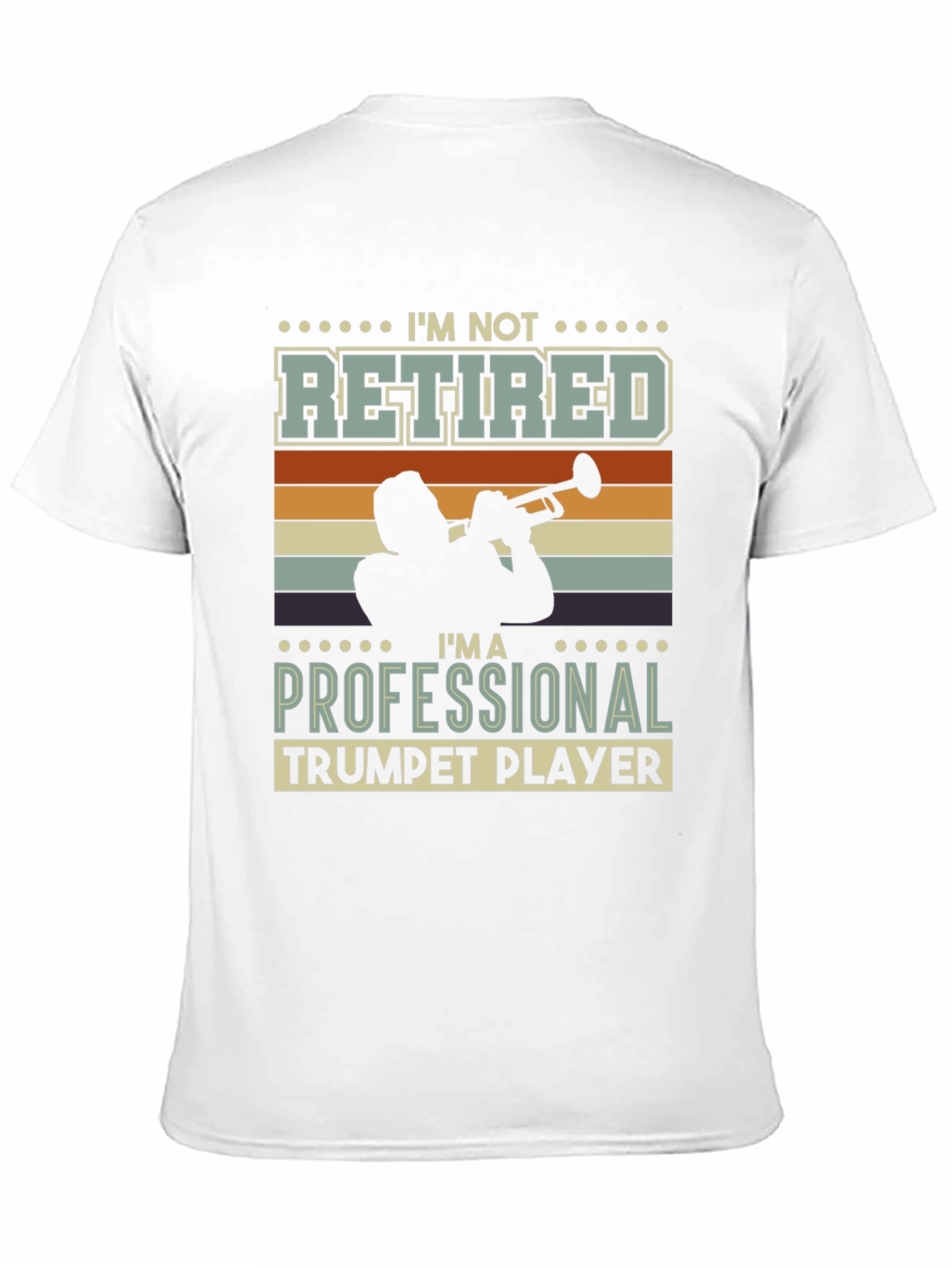 Black I'm Not Retired Trumpet Player Graphic Tee view 11