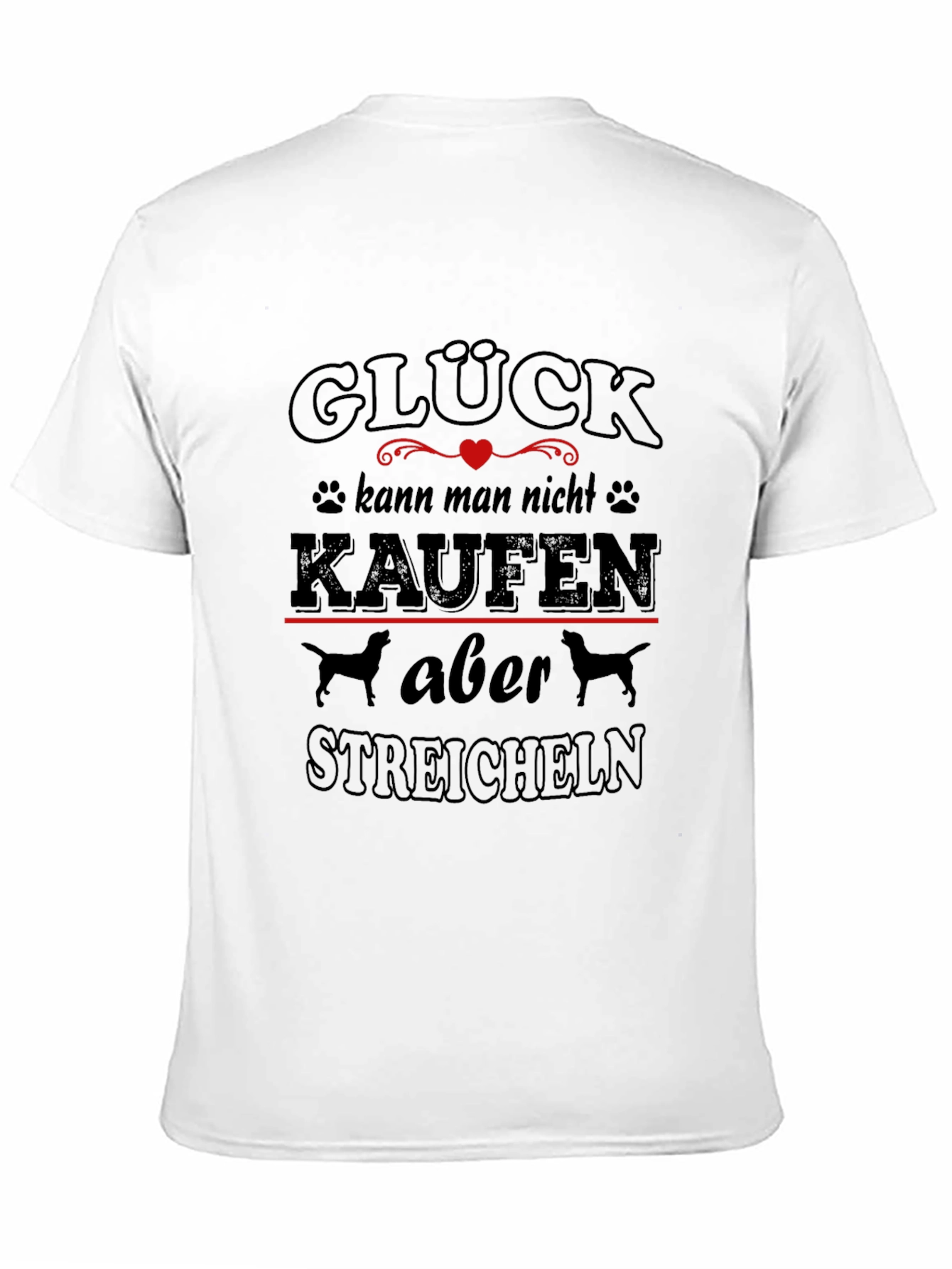 Black Glück Dog Lover T-Shirt - German Saying Tee view 11
