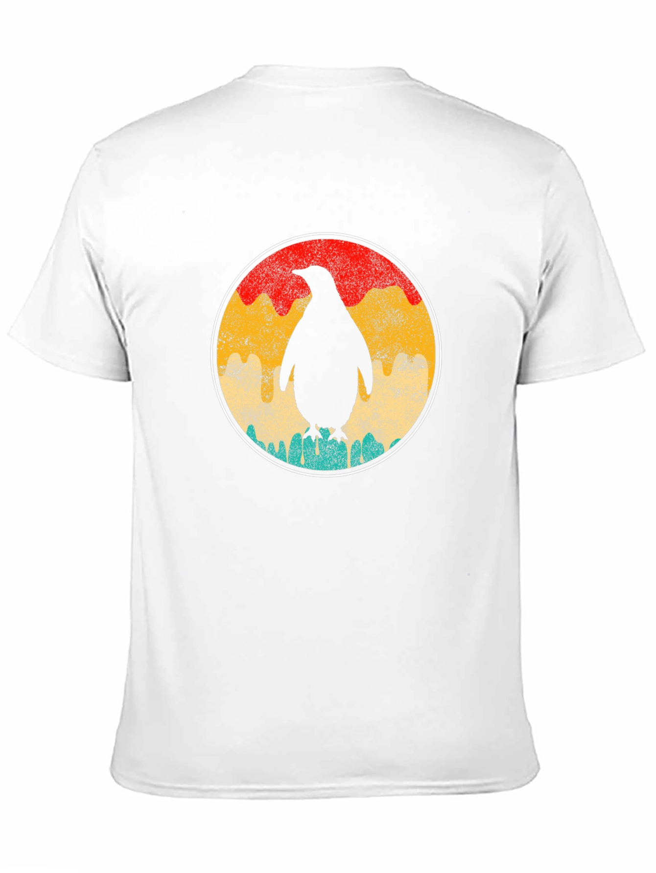 Black Retro Penguin Graphic Tee - Unisex Black T-Shirt view 11