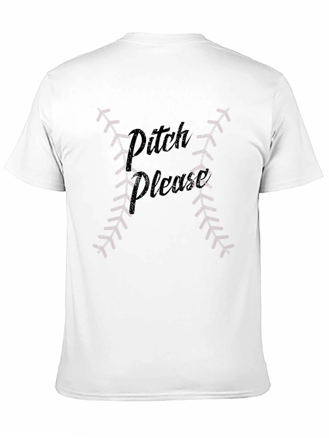 Black Pitch Please Baseball T-Shirt view 11