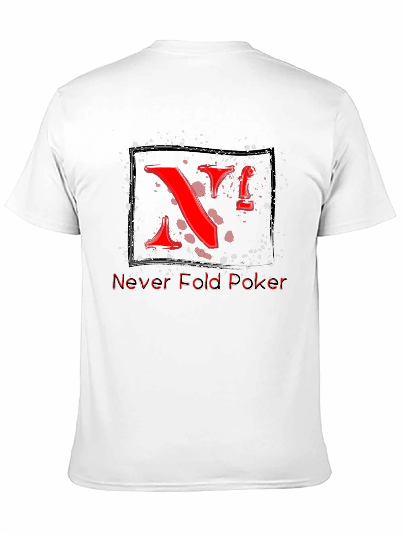 Never Fold Poker Graphic Tee - Unique Red Design - 11