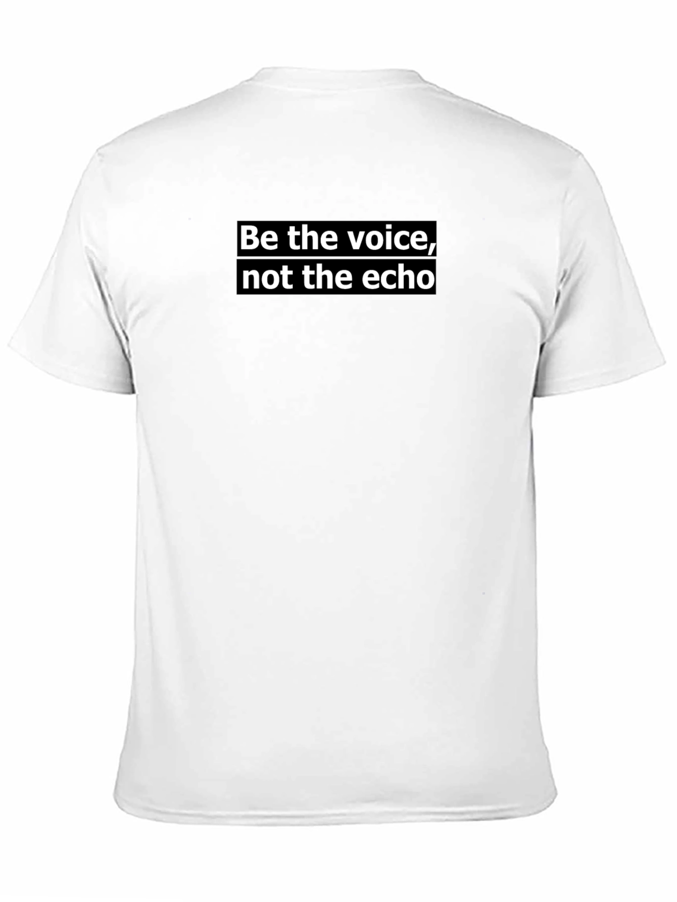 Black Be the Voice T-Shirt - Black Crew Neck Tee view 11