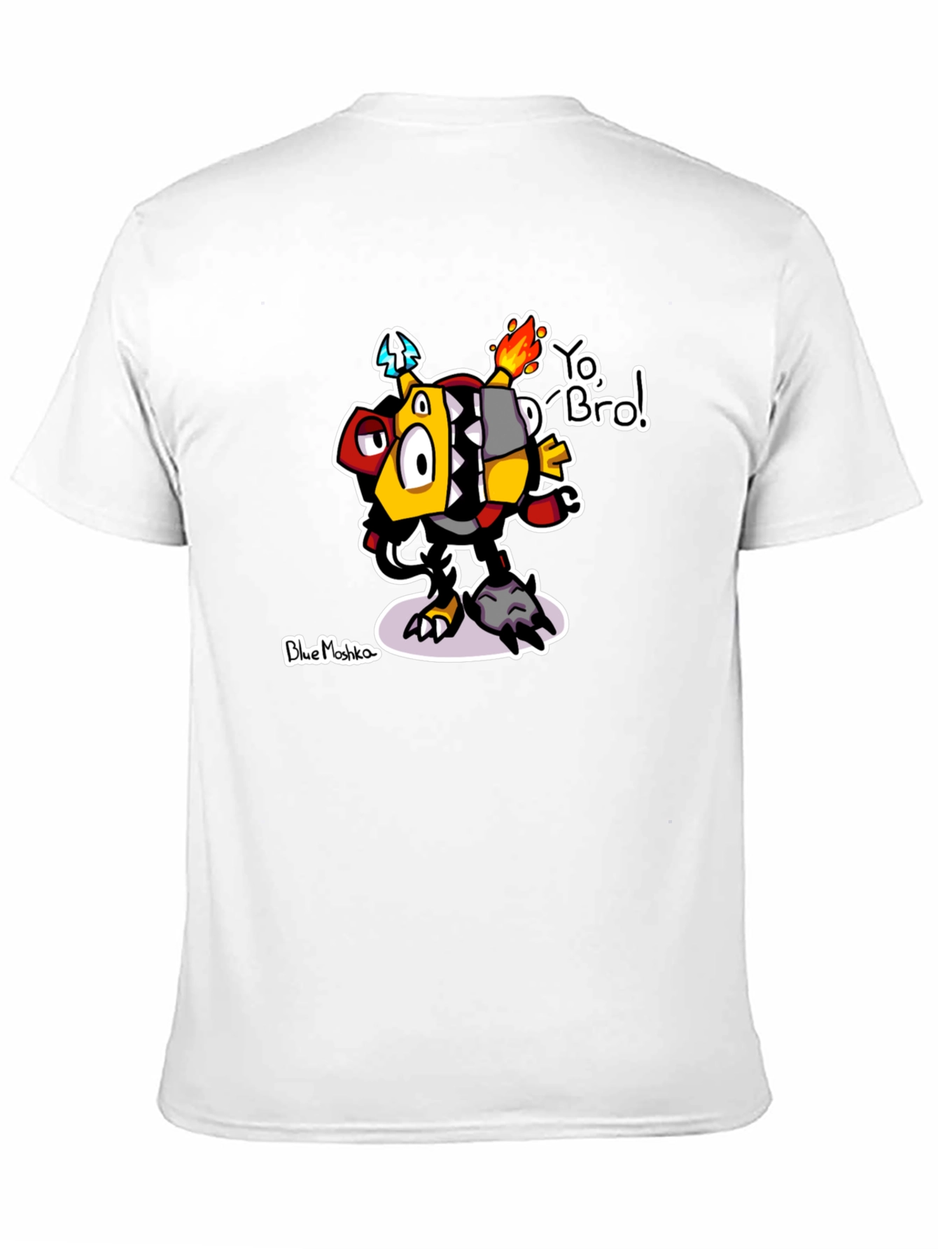 Black Yo Bro! Graphic T-Shirt - Unique Cartoon Design view 11