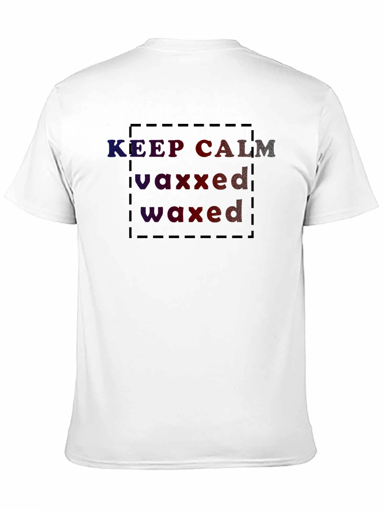 Black Keep Calm Vaxxed Waxed Graphic Tee view 11