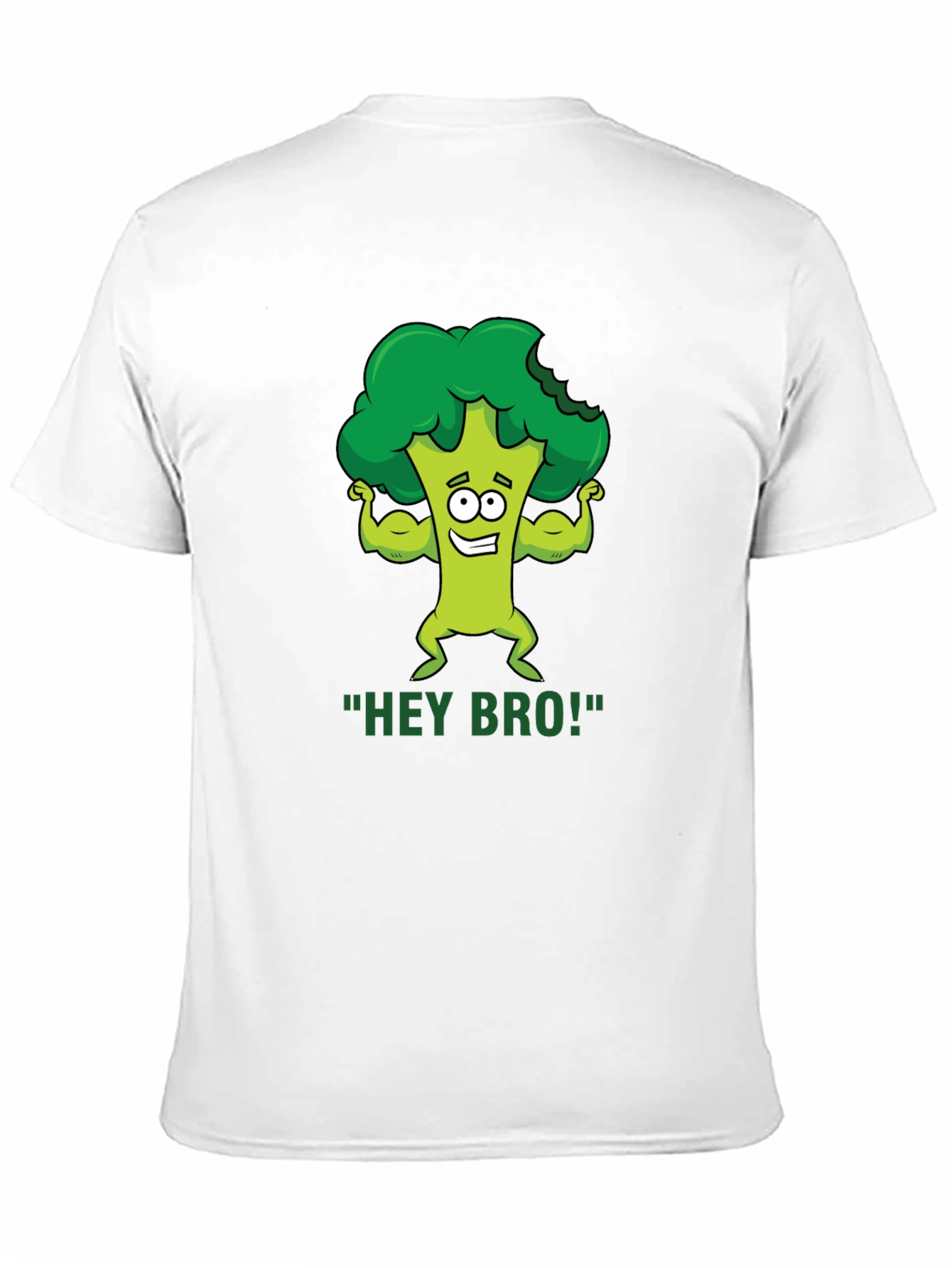 Black Hey Bro! Broccoli Gym Humor T-Shirt view 11