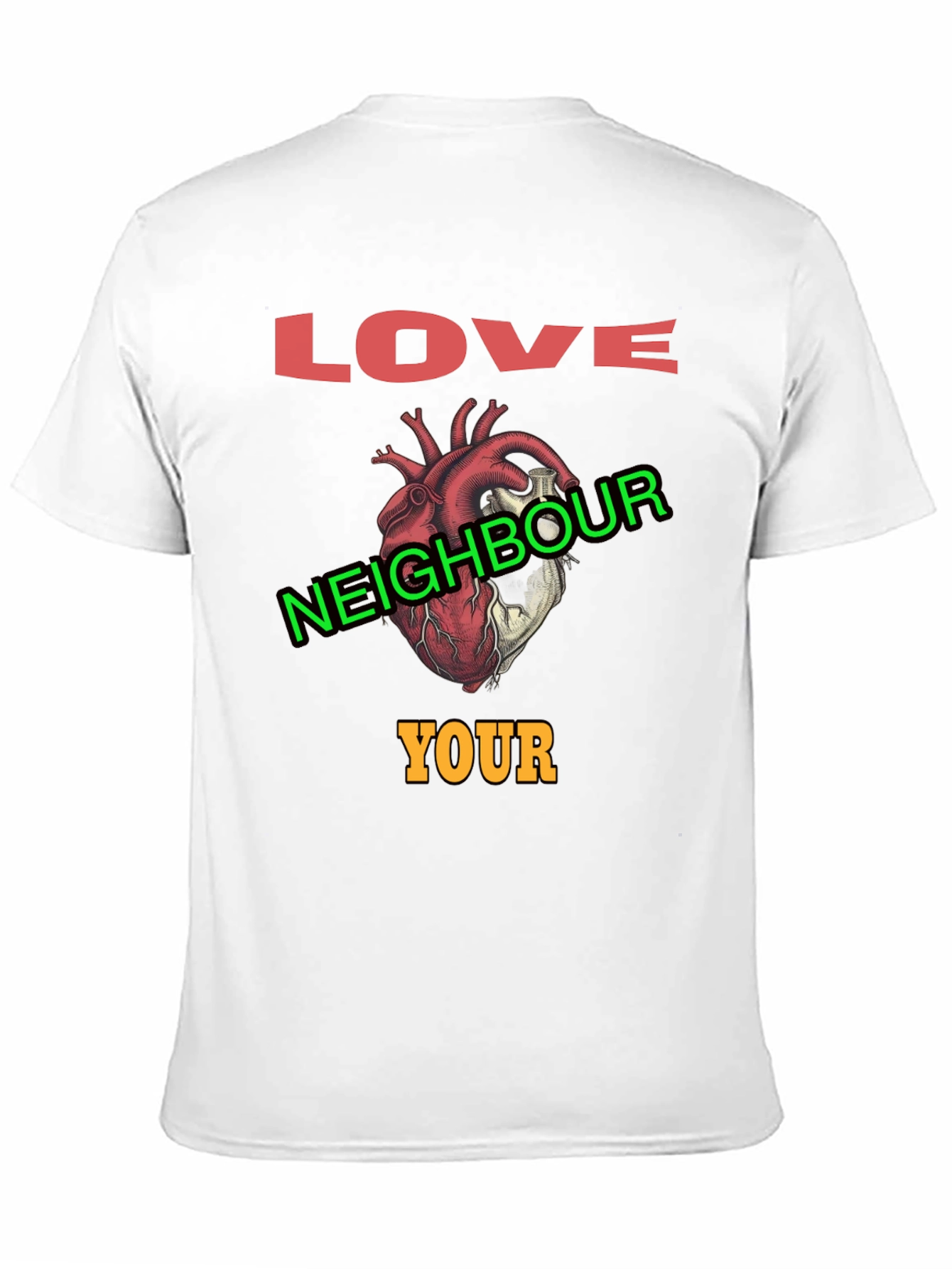 Black Love Your Neighbour T-Shirt Graphic Print view 11
