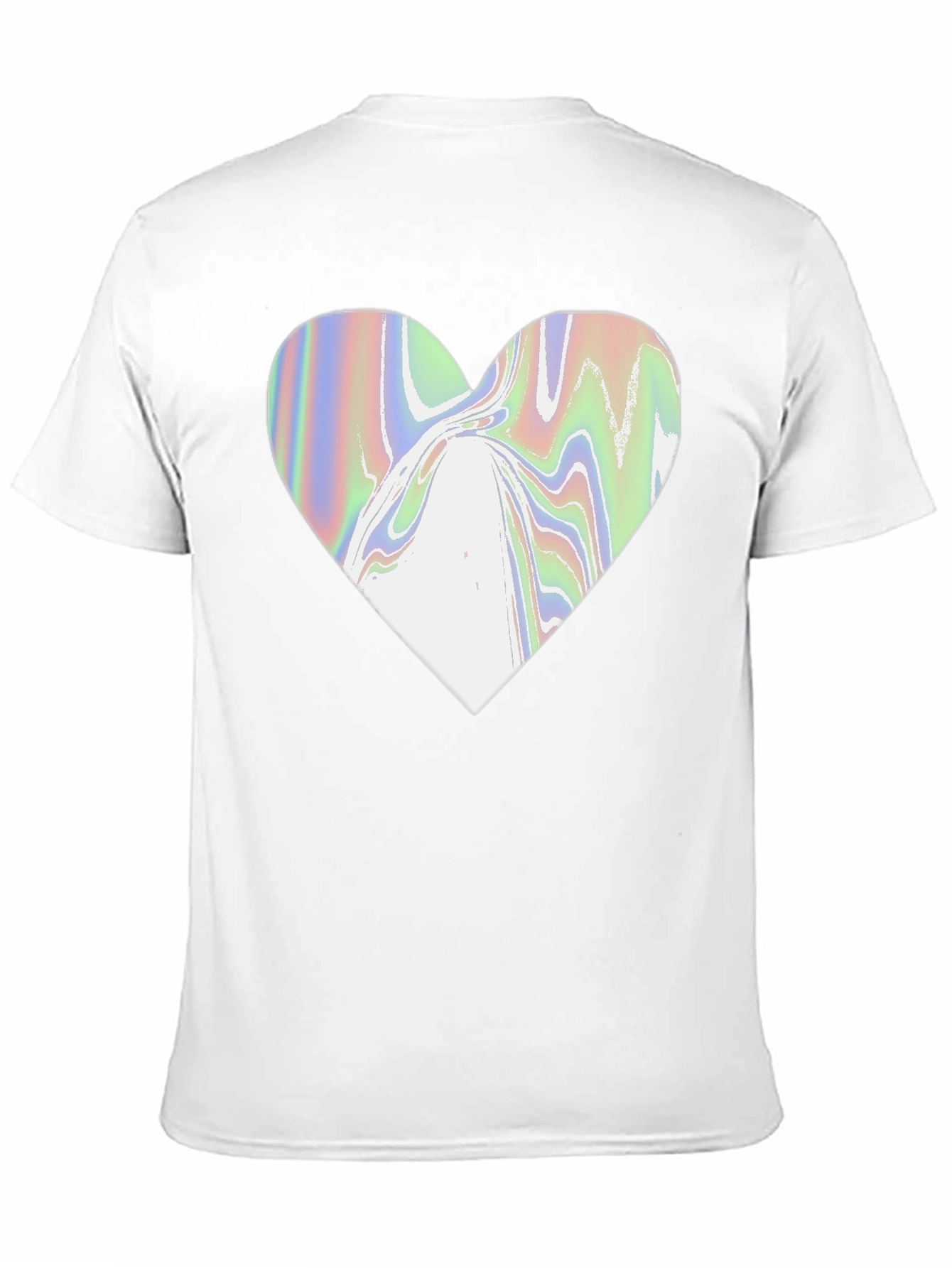 Black Abstract Heart Graphic Tee - Modern Black T-Shirt view 11
