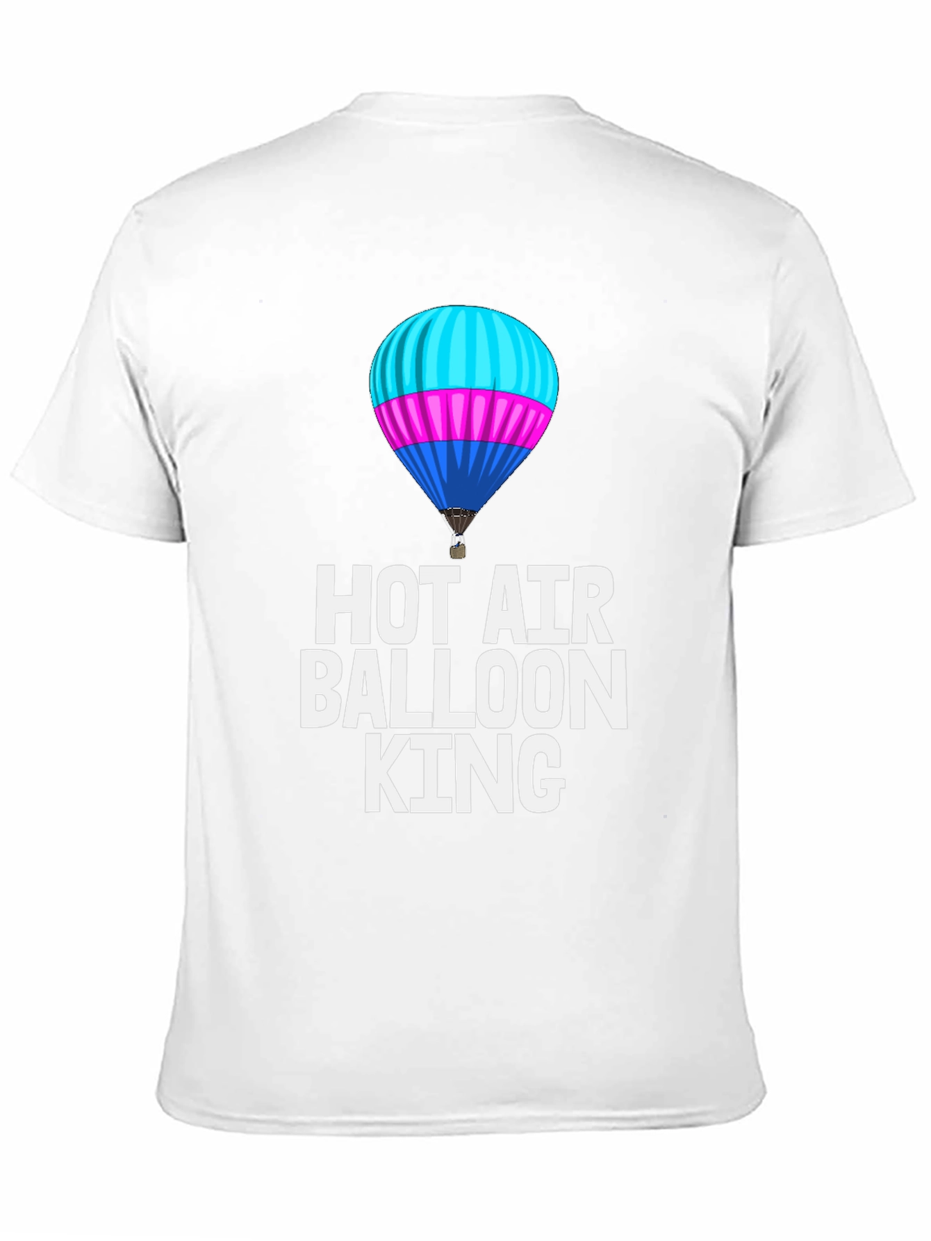 Black Hot Air Balloon King Black T-Shirt view 11