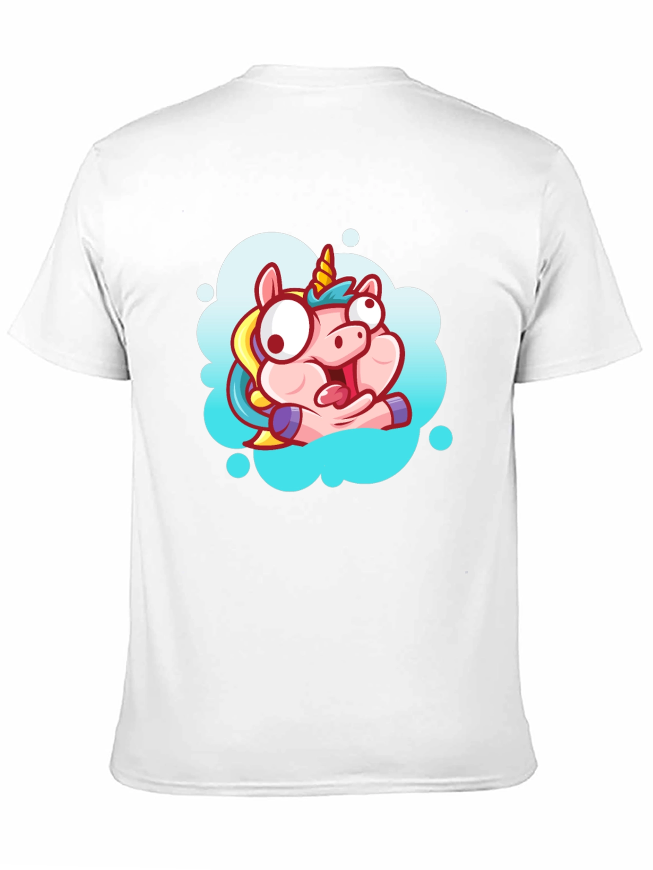 Black Unicorn Cartoon Graphic Black T-Shirt view 11