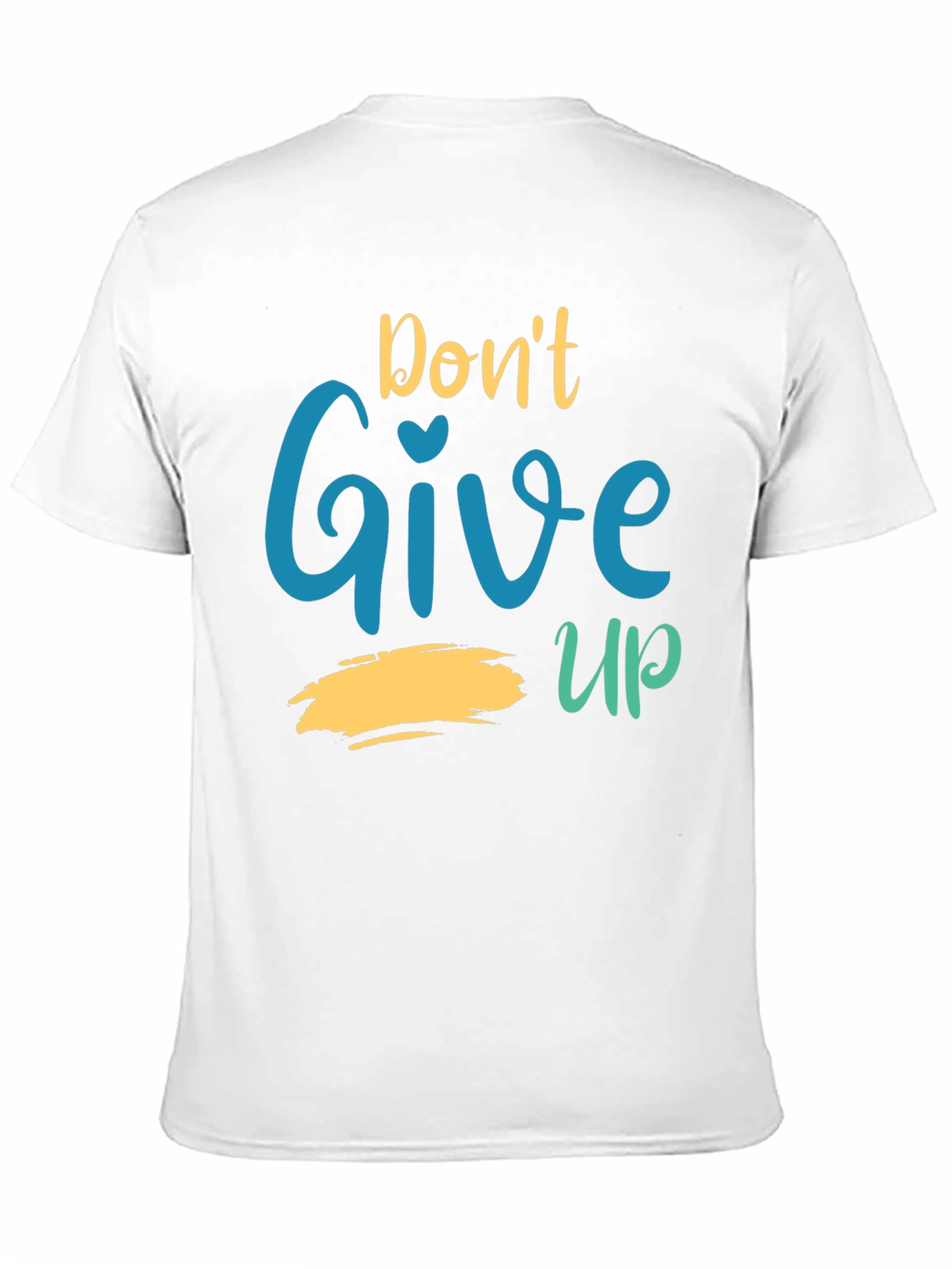 Black Motivational Graphic Tee - Don't Give Up T-Shirt view 11
