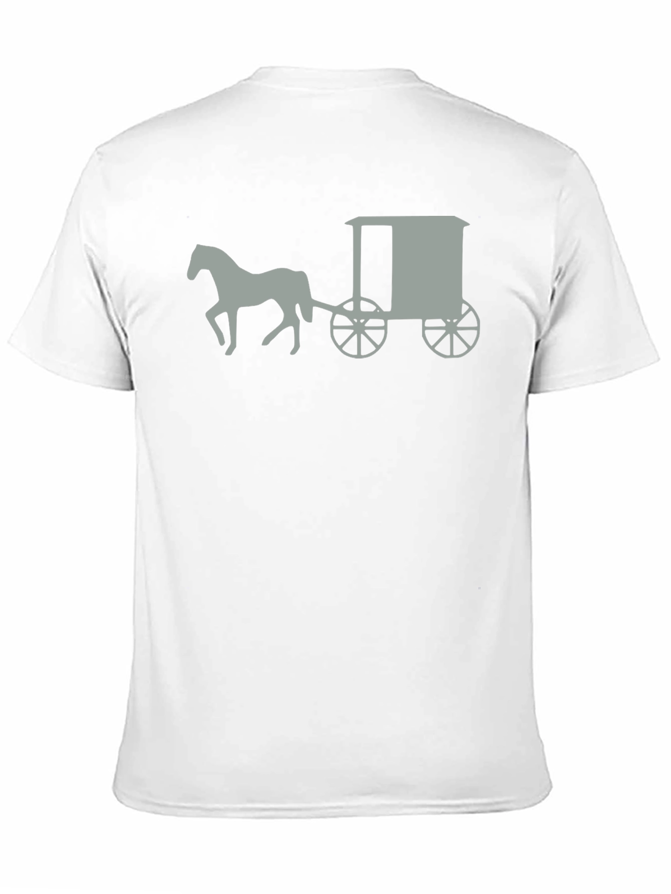 Black Amish Horse and Buggy Black Graphic Tee view 11