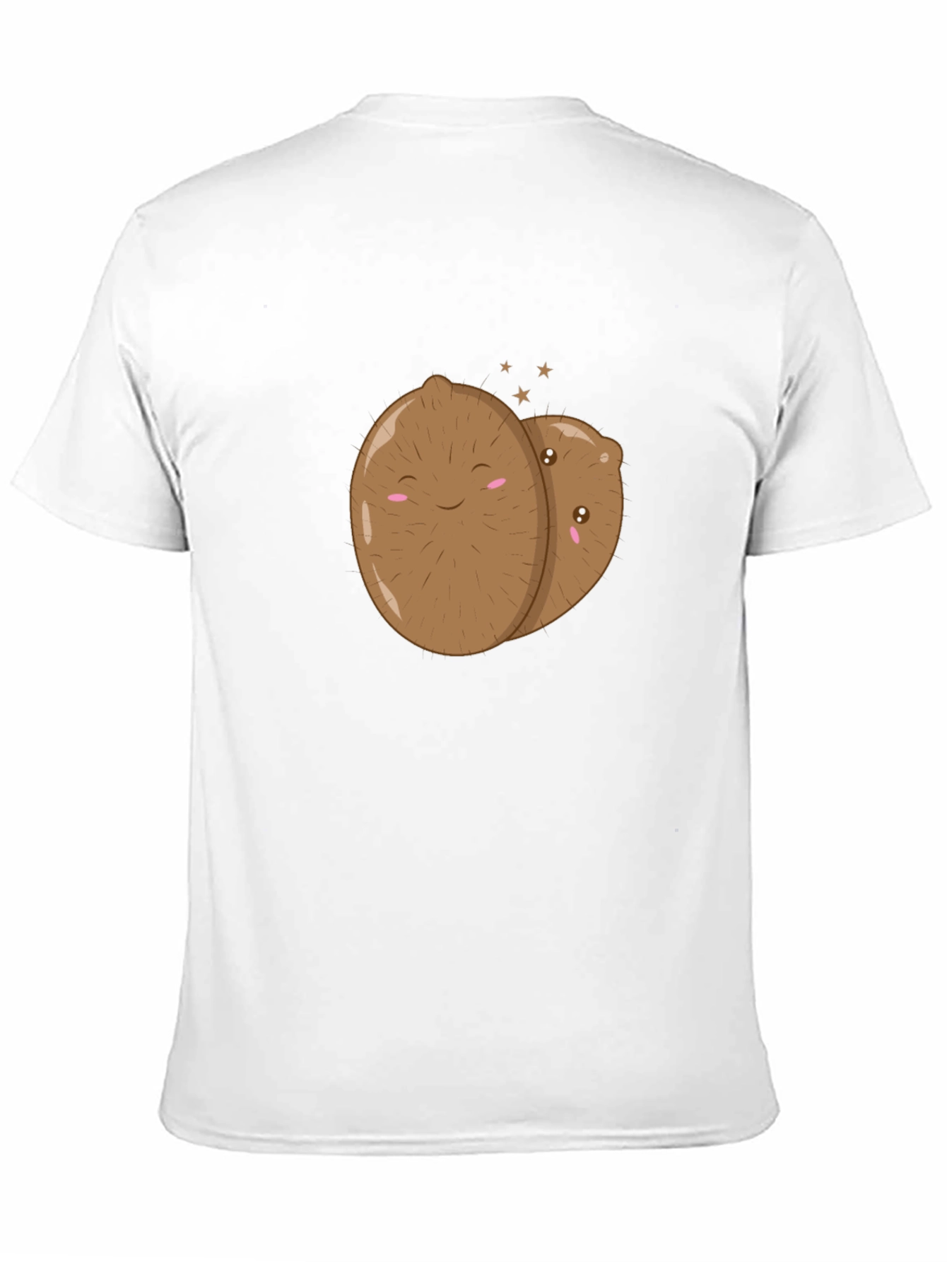 Black Cute Kiwi Couple Graphic T-Shirt - Unisex Black Tee view 11