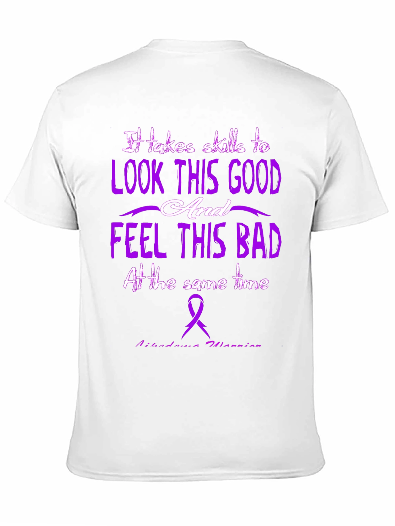 Black Skills to Look Good T-Shirt - Migraine Warrior Awareness Tee view 11