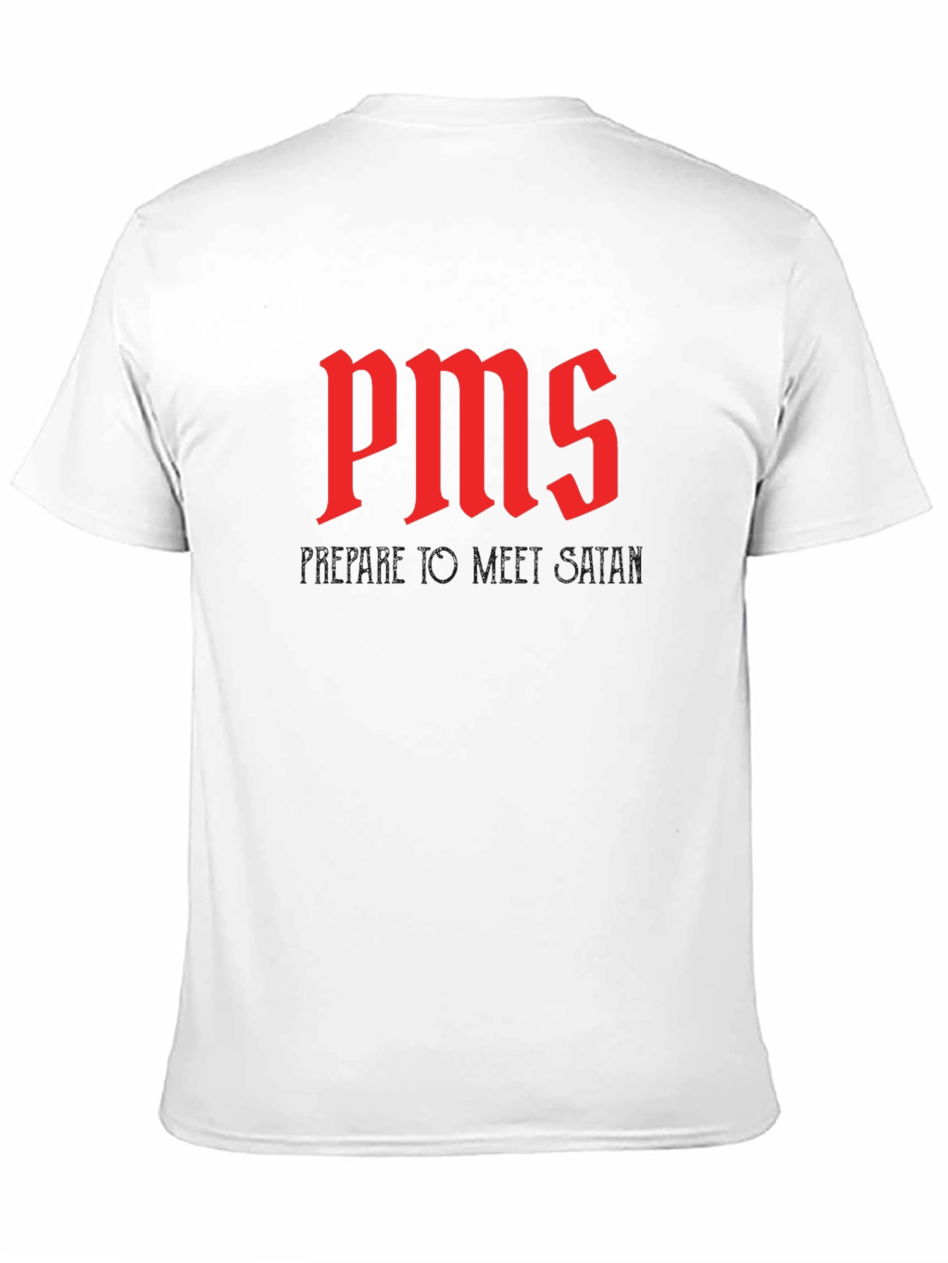 Black PMS Hail Satan Funny Graphic Tee view 11