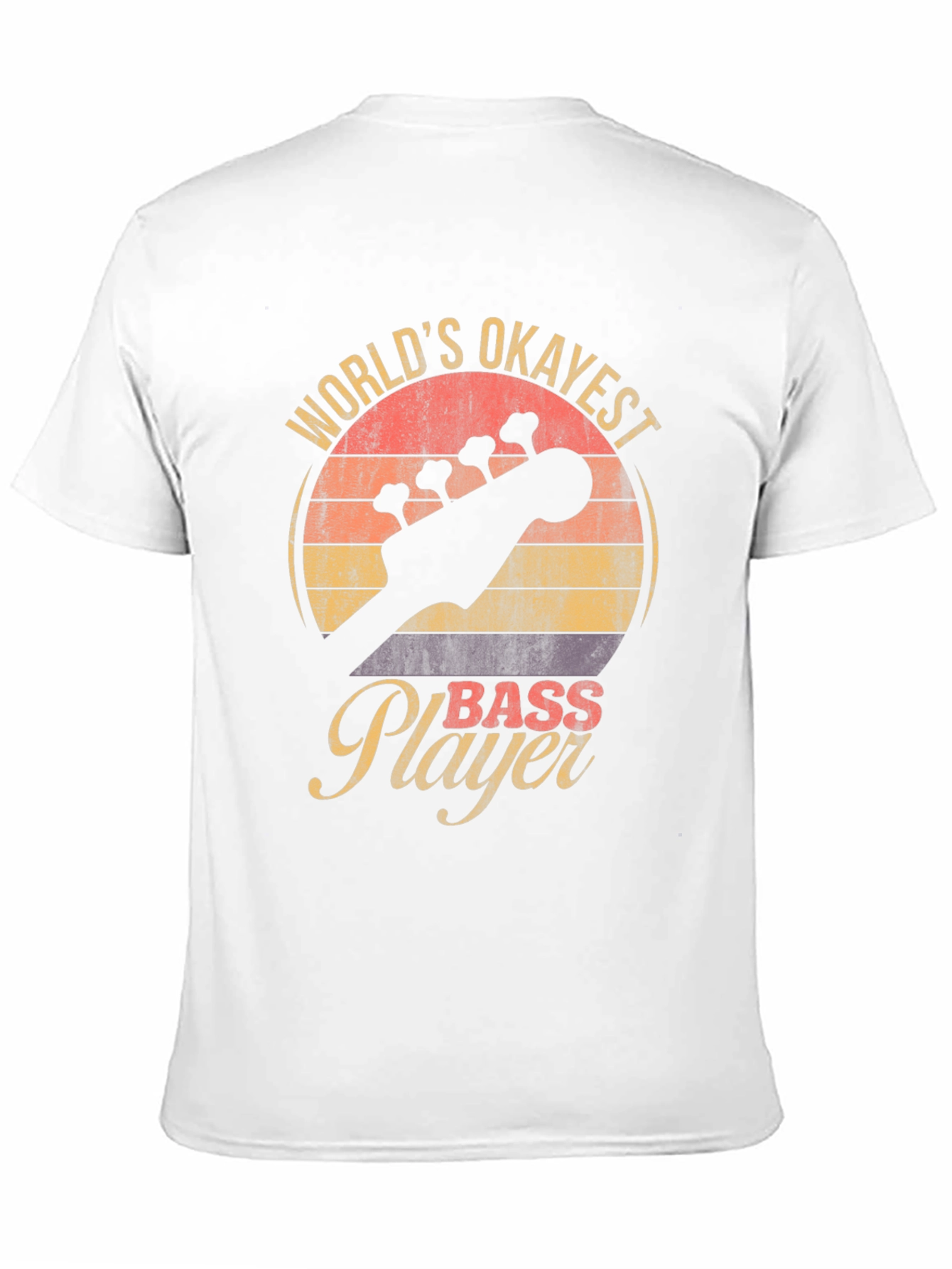 Black World's Okayest Bass Player Black T-Shirt view 11
