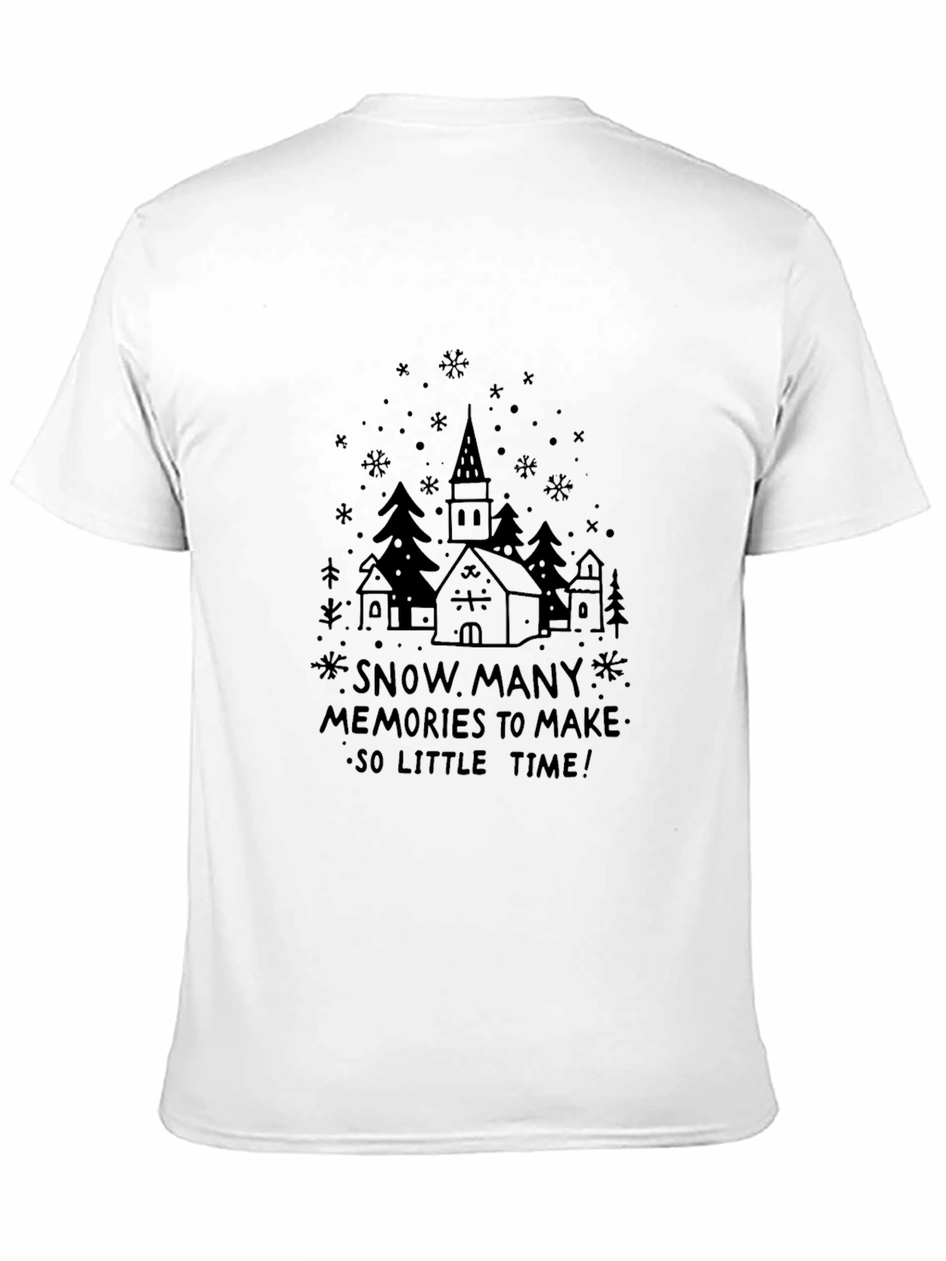 Black Snowy Memories Graphic T-Shirt view 11