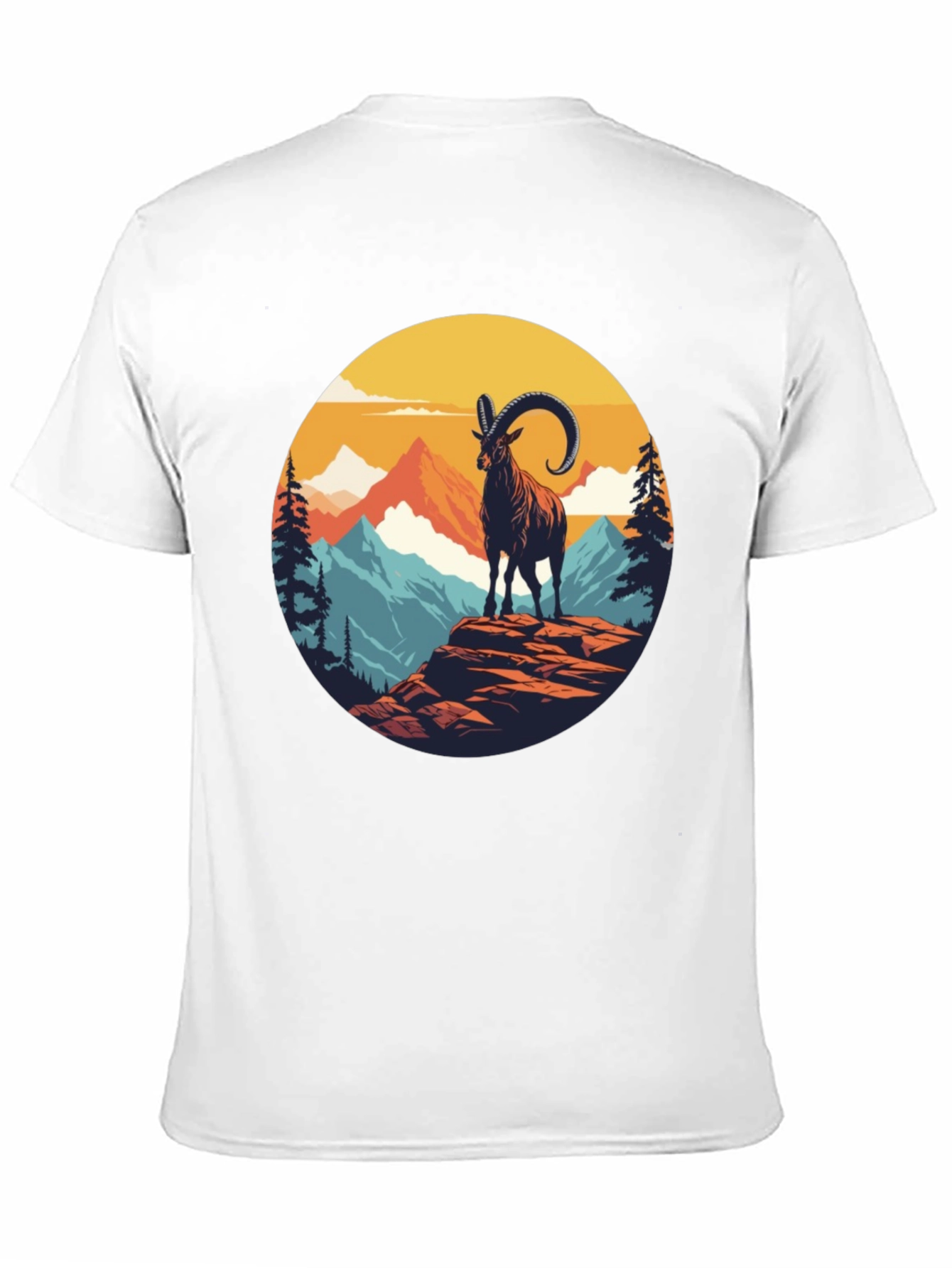 Black Mountain Goat Graphic Tee - Black view 11