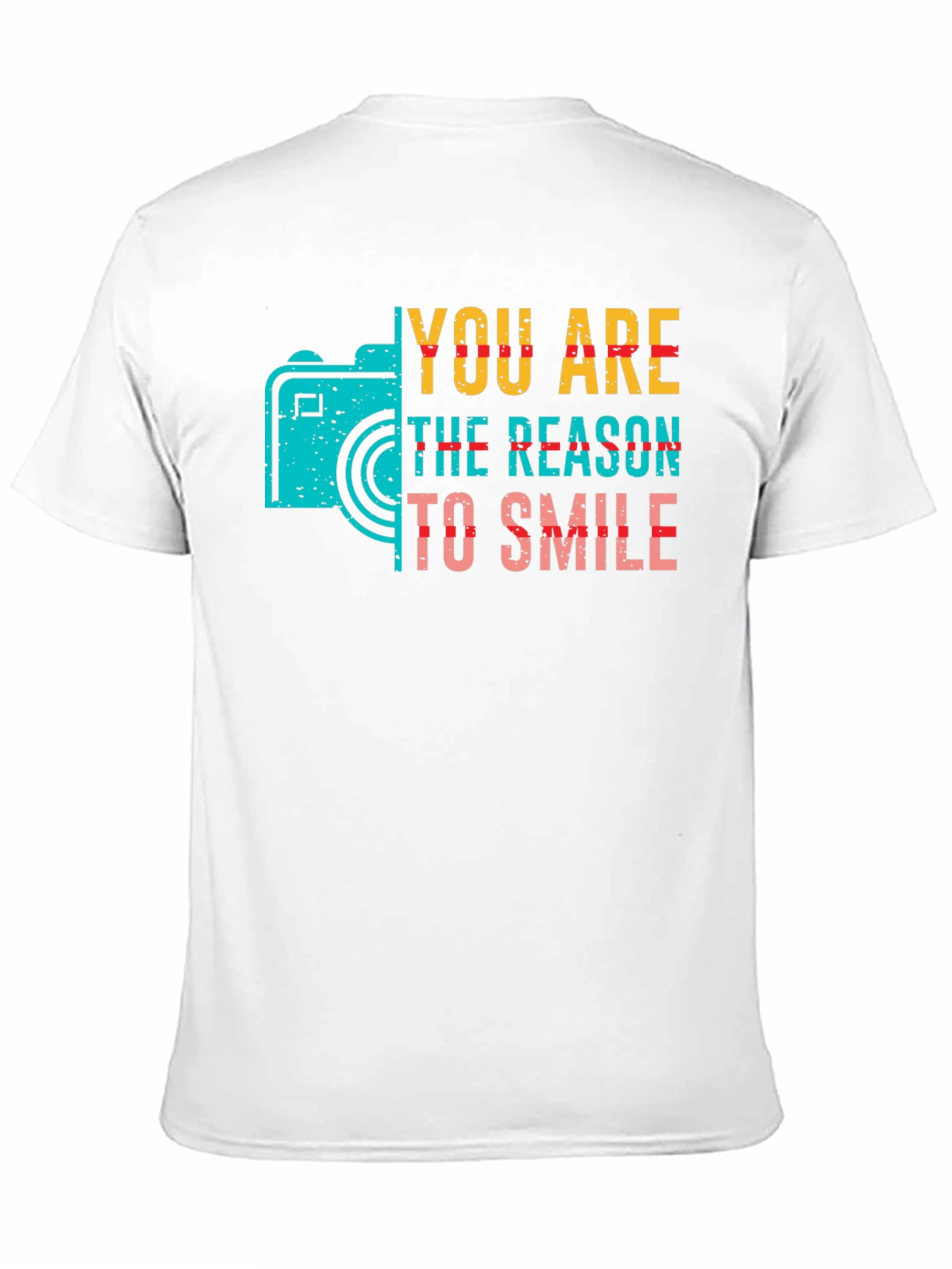 Black You Are The Reason To Smile Camera Graphic Tee view 11