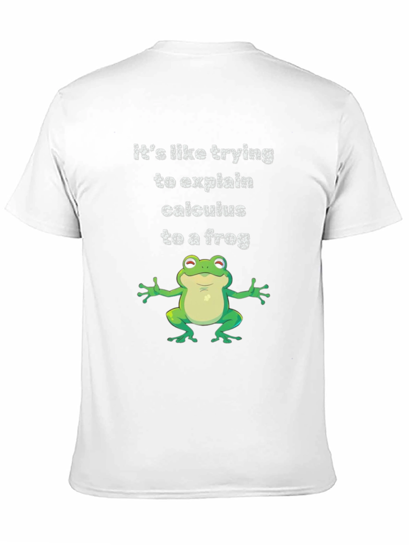 Black Funny Calculus Frog Graphic Tee - Black Cotton T-Shirt view 11