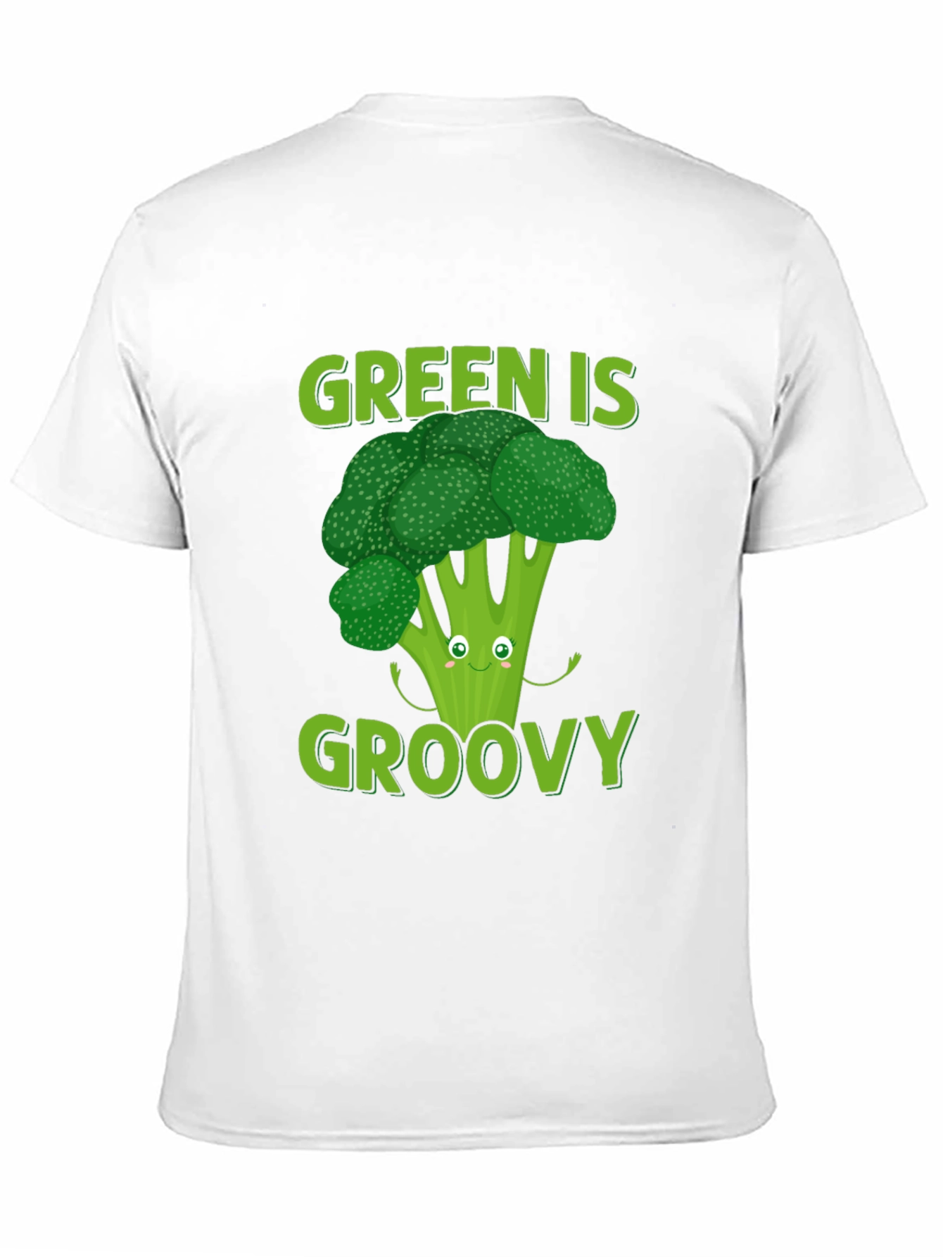 Black Green is Groovy Broccoli T-Shirt view 11