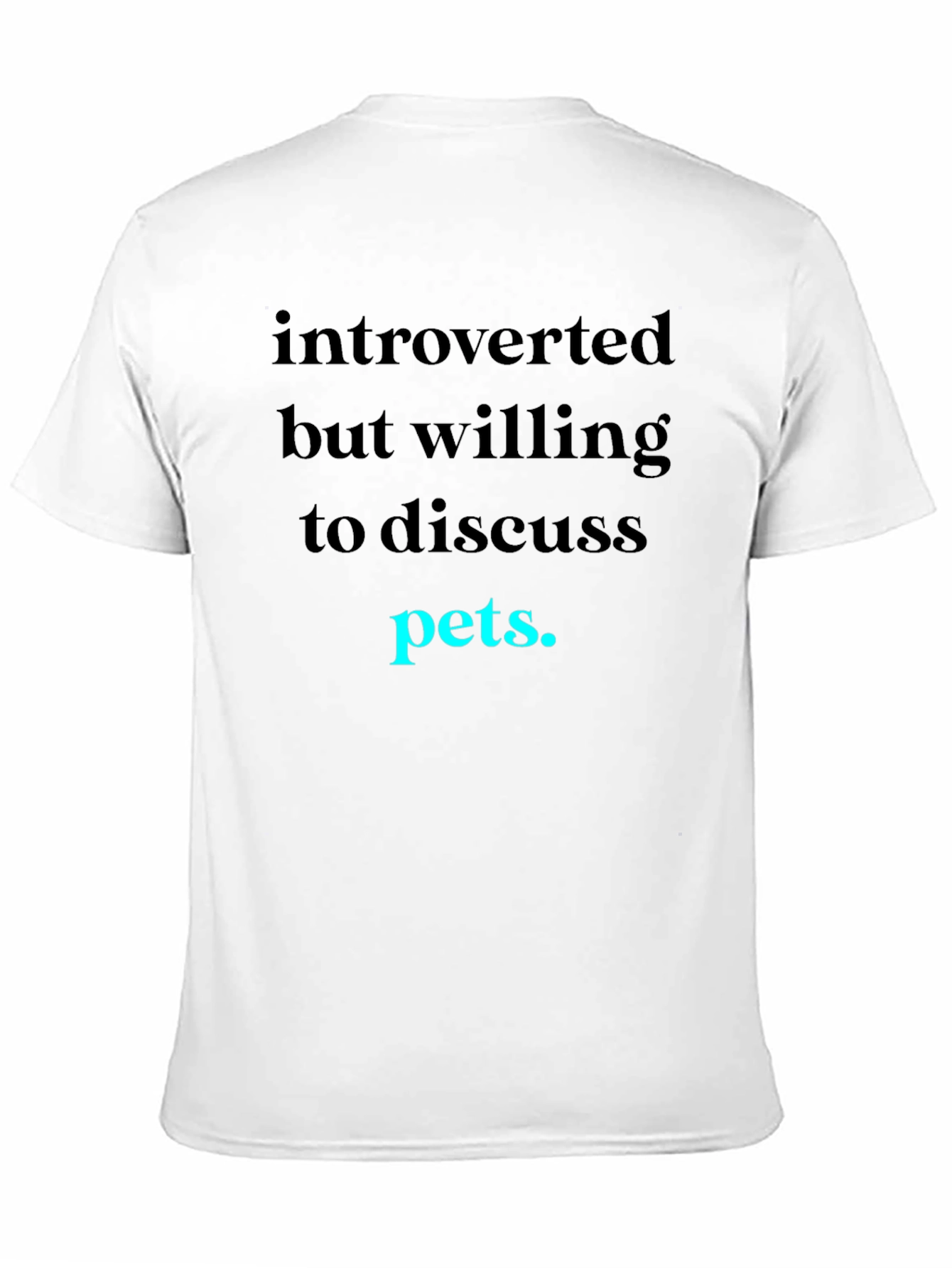 Black Introverted Pets Graphic Tee view 11