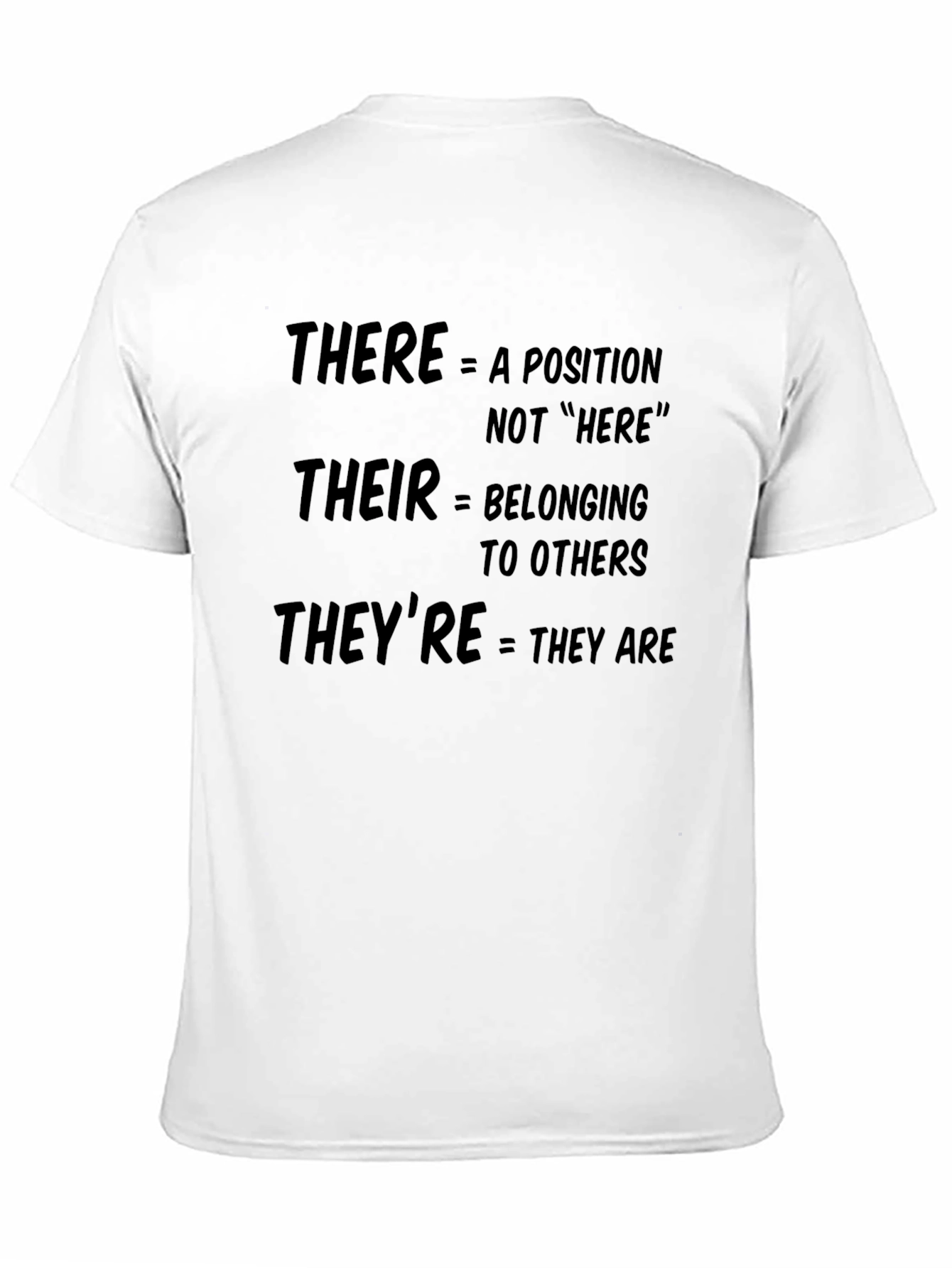 Black Grammar Humor T-Shirt: There, Their, They're Explained view 11