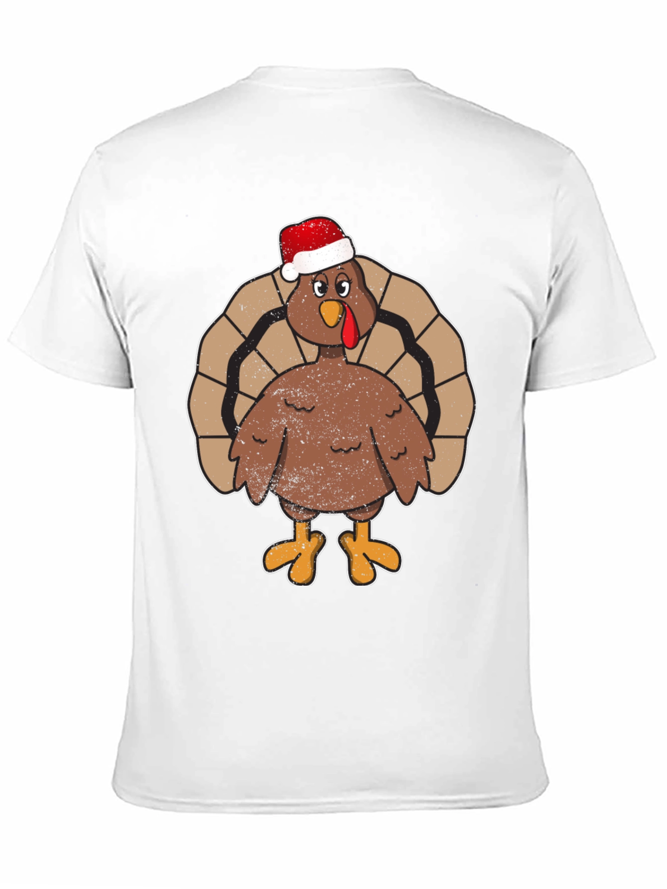 Black Festive Turkey Tee - Santa Hat Holiday Apparel view 11