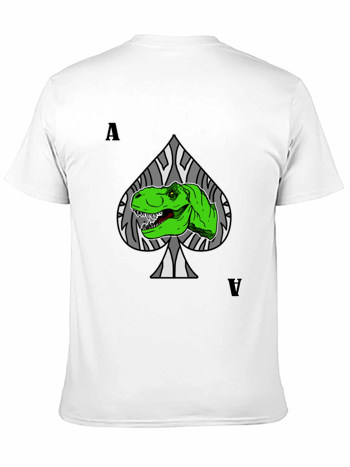 Black Ace Dinosaur T-Shirt - Black Crew Neck view 11