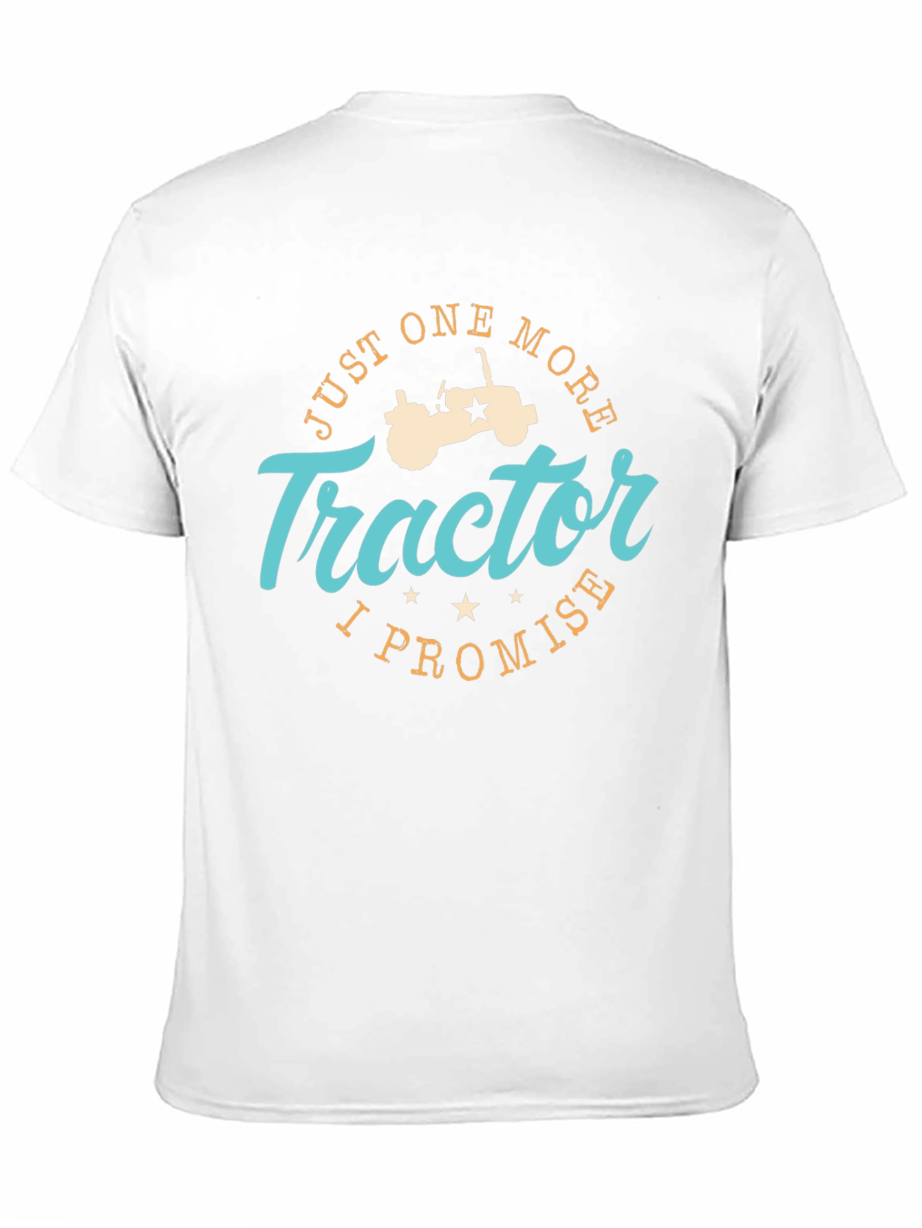 Black Just One More Tractor Black T-Shirt view 11
