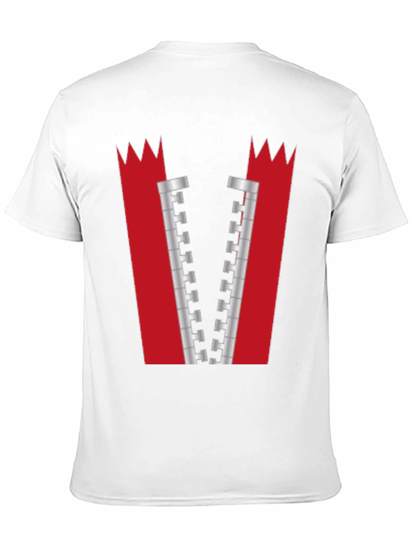 Black Novelty Zipper Graphic T-Shirt - Bold Black Tee view 11