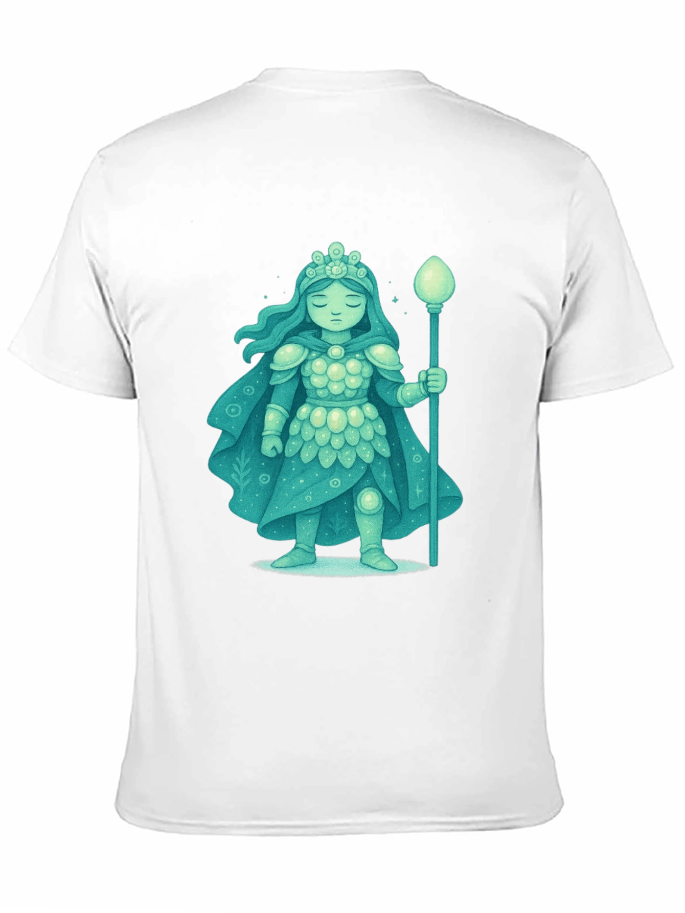 Black Mystical Ice Queen Graphic Tee - Unique Fantasy Design view 11