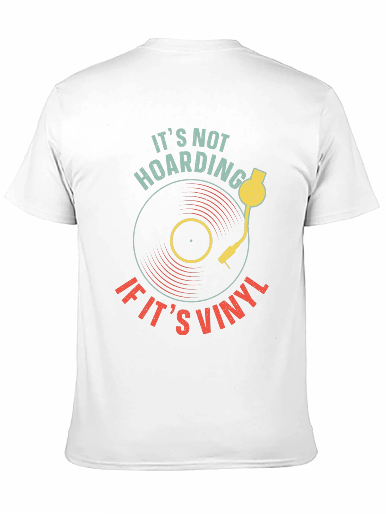 Black It's Not Hoarding If It's Vinyl Graphic Tee view 11