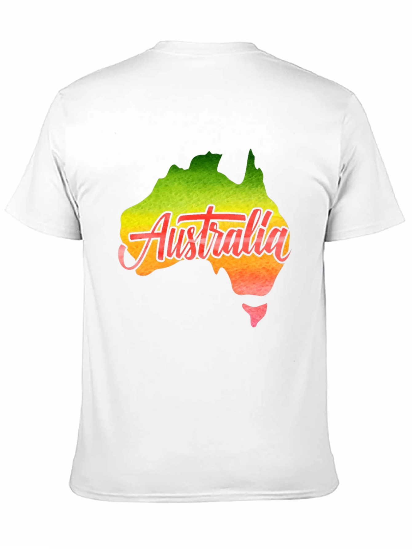 Black Australia Map T-Shirt - Black Cotton Graphic Tee view 11