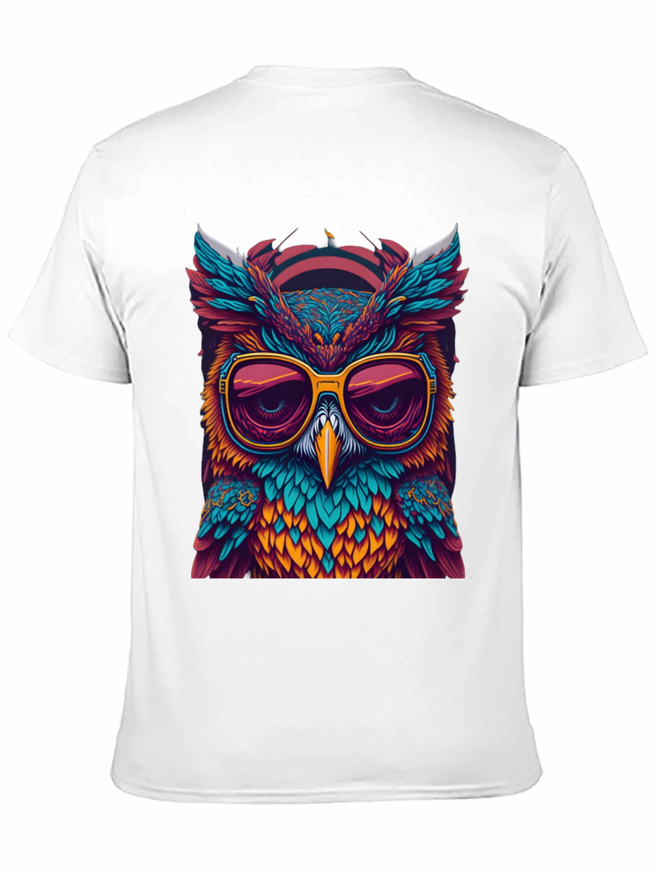 Black Cool Owl Graphic Tee - Unique Design view 11