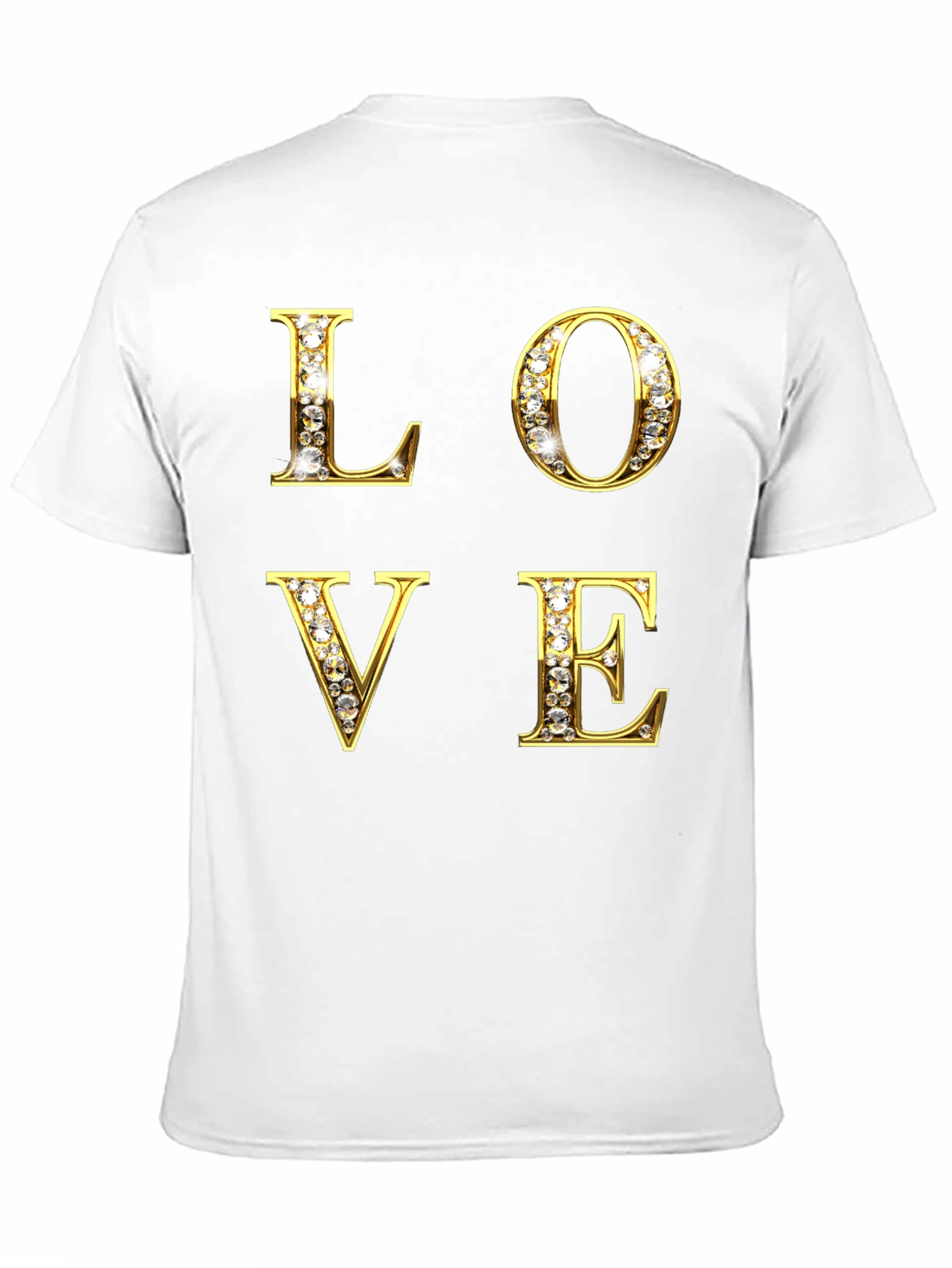 Black LOVE Diamond Letter Graphic Tee - Stylish & Eye-catching view 11
