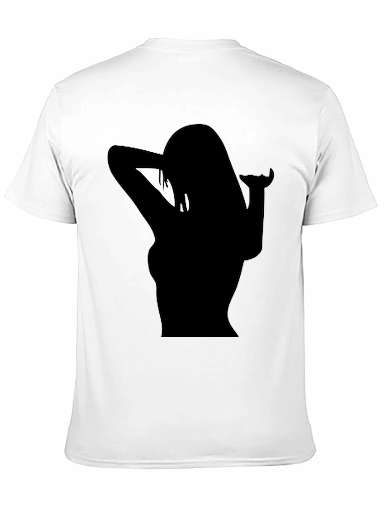 Black Silhouette Tee - Stylish Black Cotton T-Shirt for Men view 11