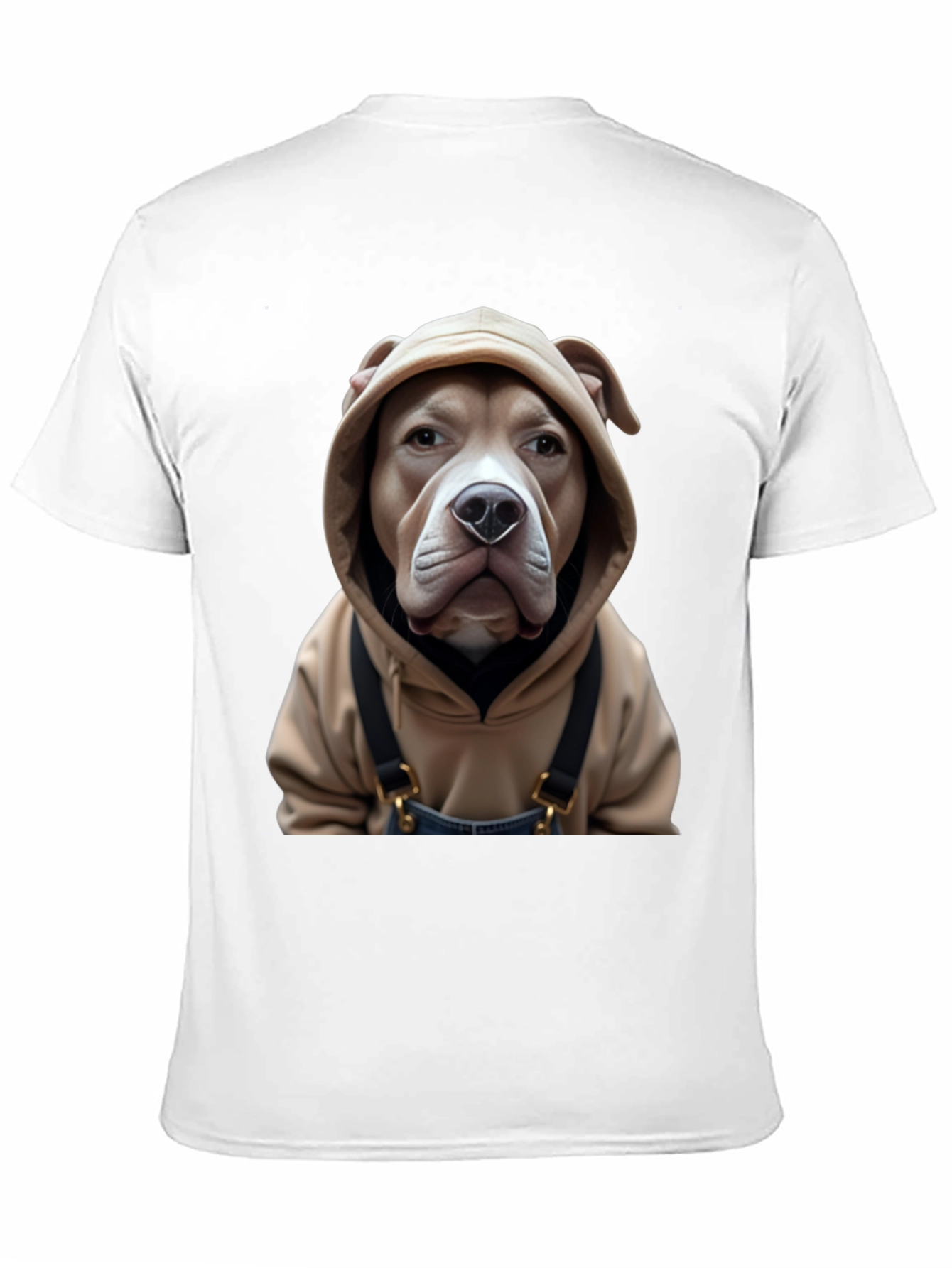 Black Dog in Hoodie T-Shirt - Novelty Graphic Tee view 11