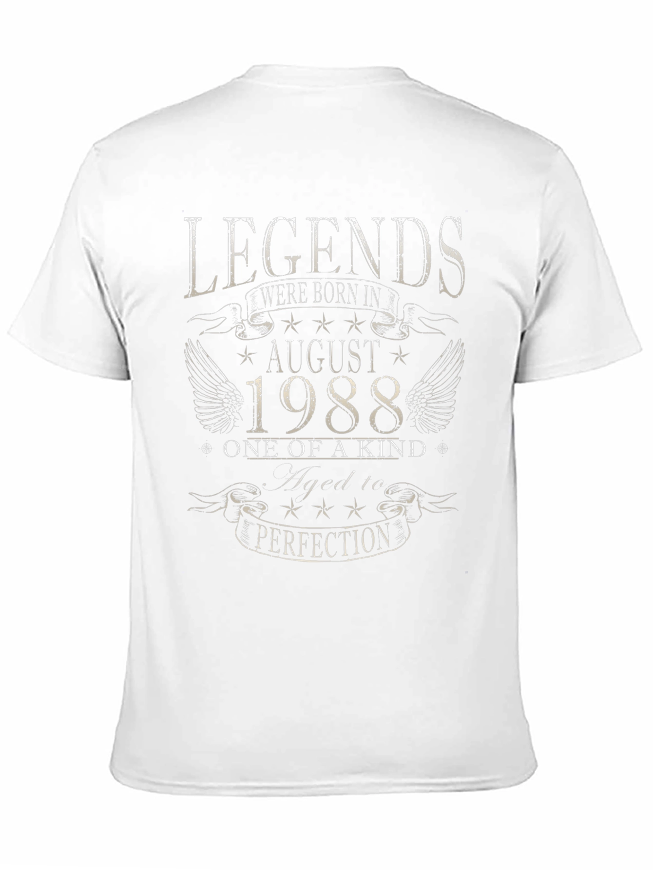 Black Legends Born in August 1988 Black Graphic T-Shirt view 11
