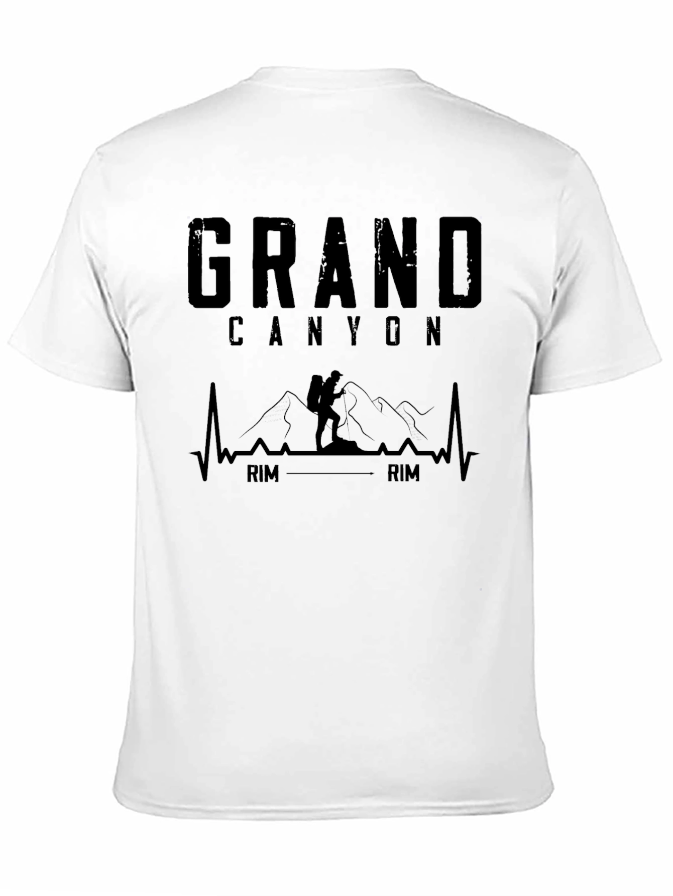 Black Grand Canyon Rim Hiker Graphic Tee view 11
