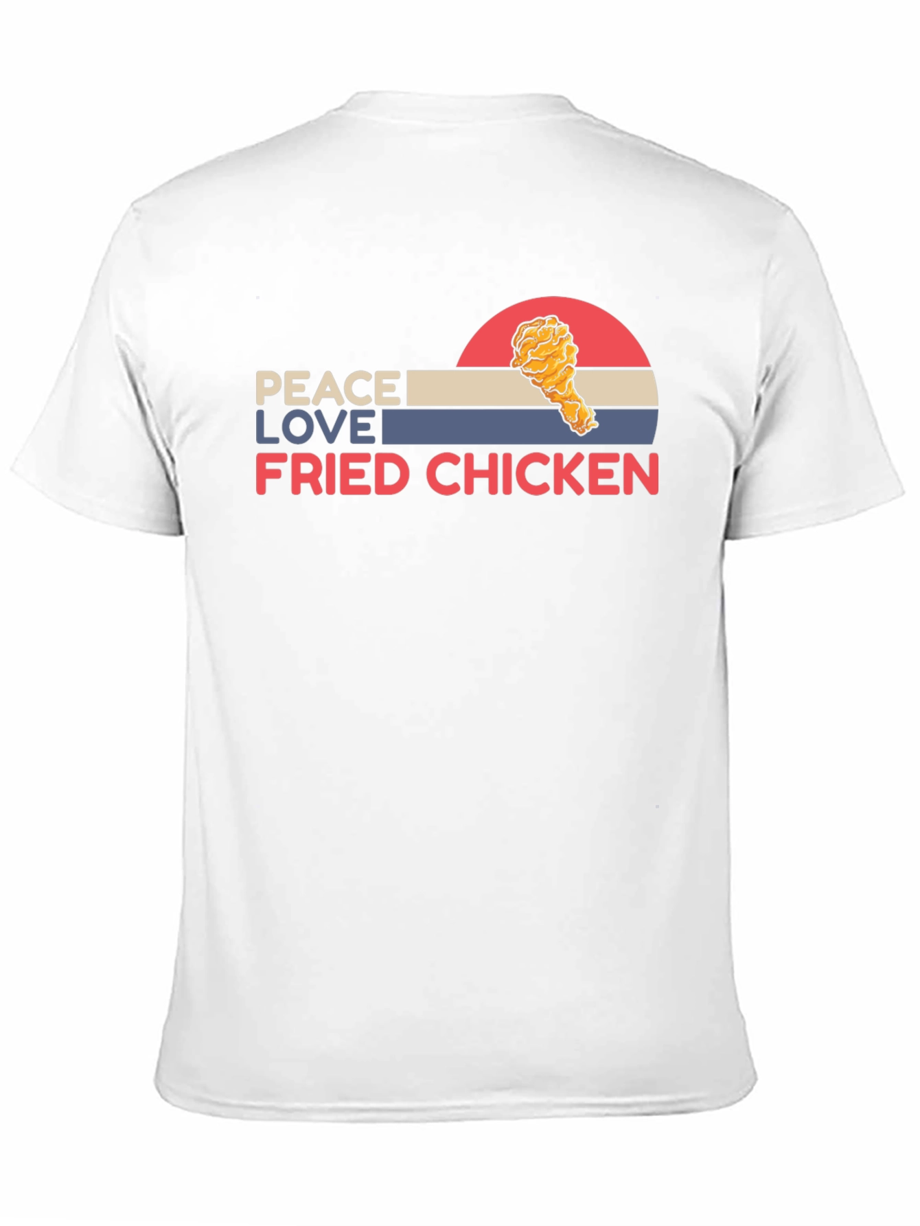 Black Peace Love Fried Chicken Graphic Tee view 11