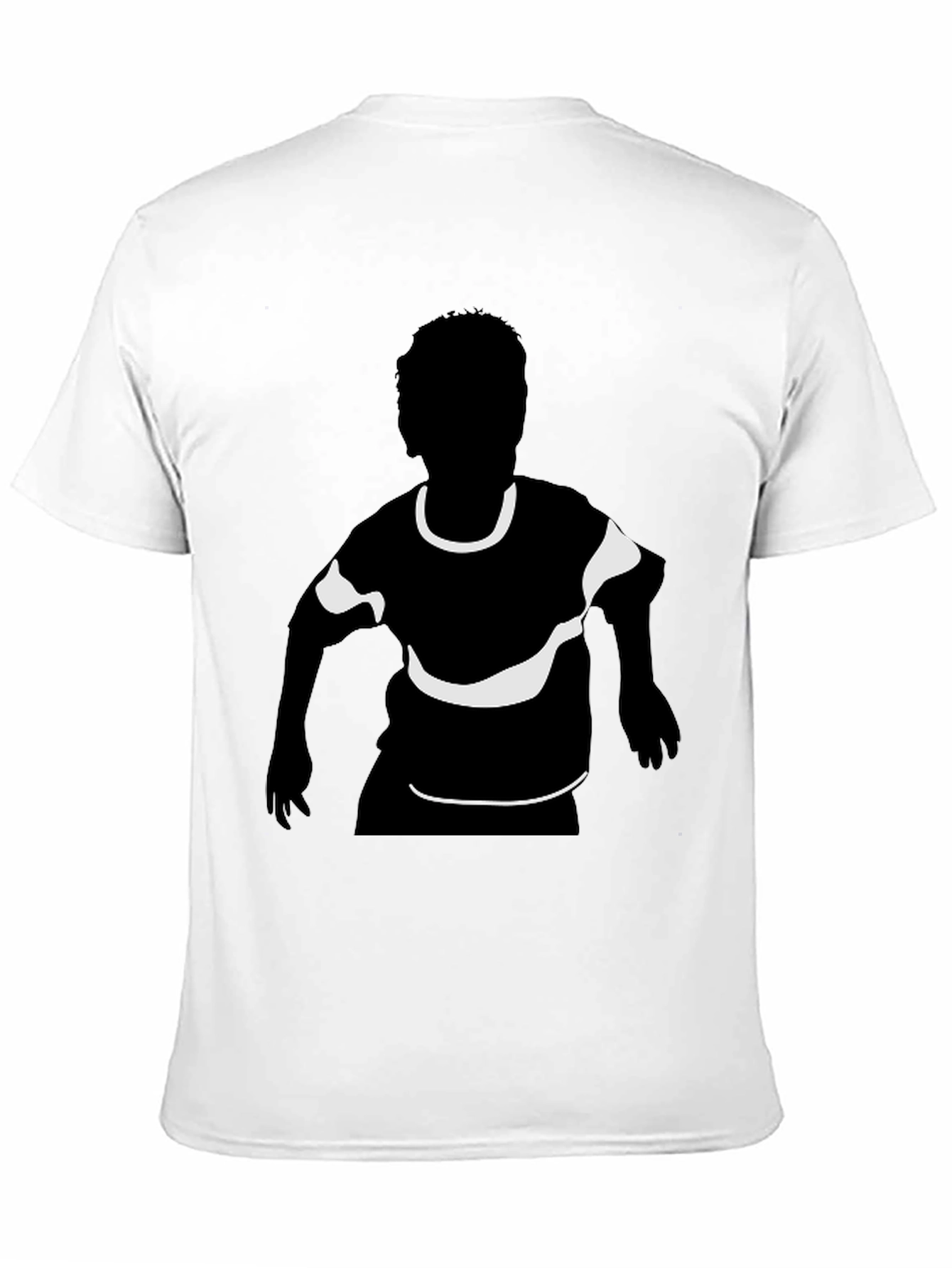 Black Black T-Shirt with Child Silhouette Graphic Print view 11