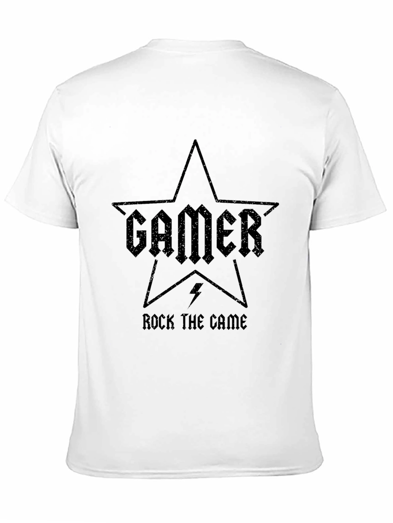 Black Gamer Rock the Game Black T-Shirt view 11